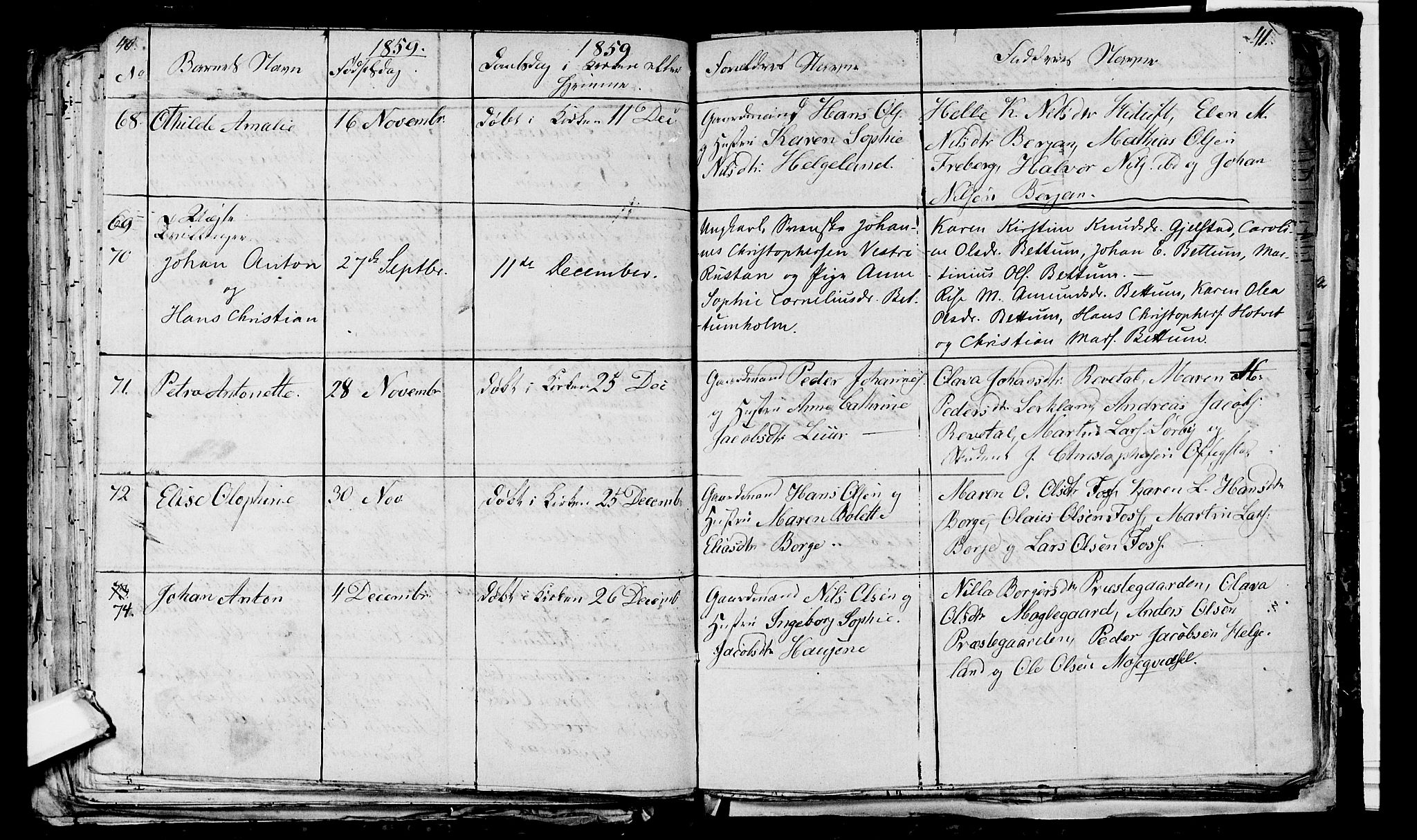 Våle kirkebøker, AV/SAKO-A-334/G/Ga/L0002: Parish register (copy) no. I 2, 1851-1863, p. 40-41