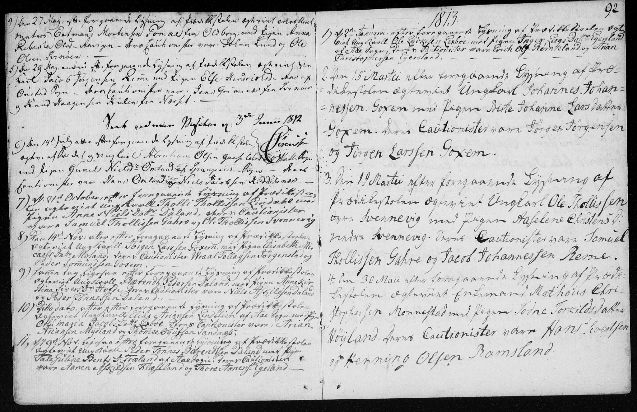 Sør-Audnedal sokneprestkontor, AV/SAK-1111-0039/F/Fa/Fab/L0003: Parish register (official) no. A 3, 1766-1828, p. 92