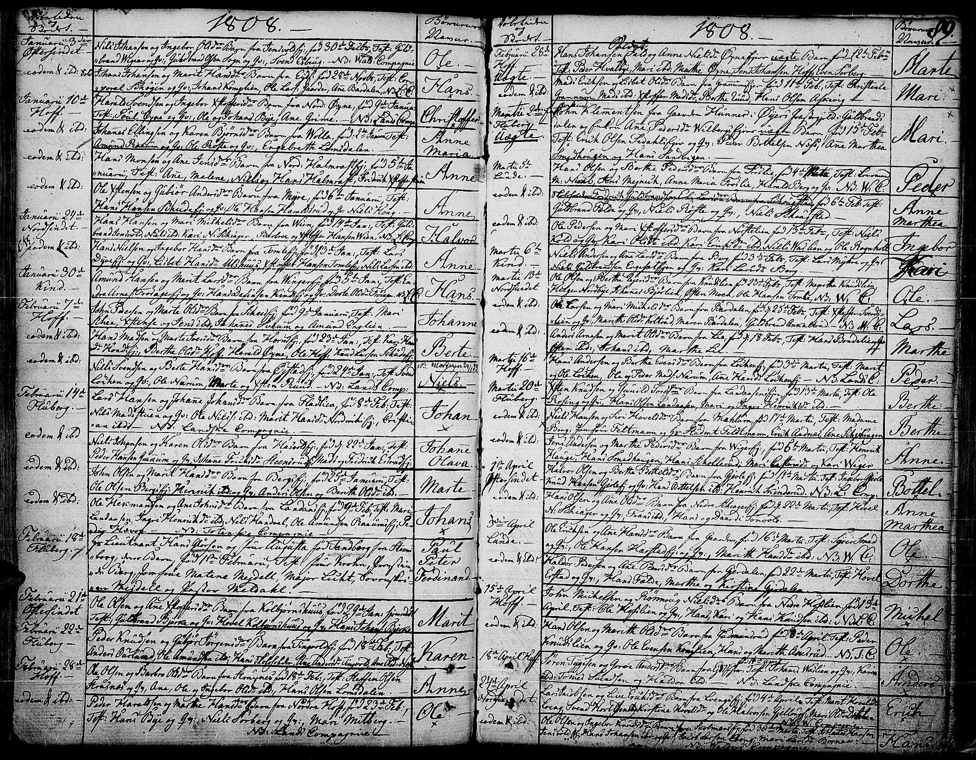 Land prestekontor, SAH/PREST-120/H/Ha/Haa/L0006: Parish register (official) no. 6, 1784-1813, p. 89