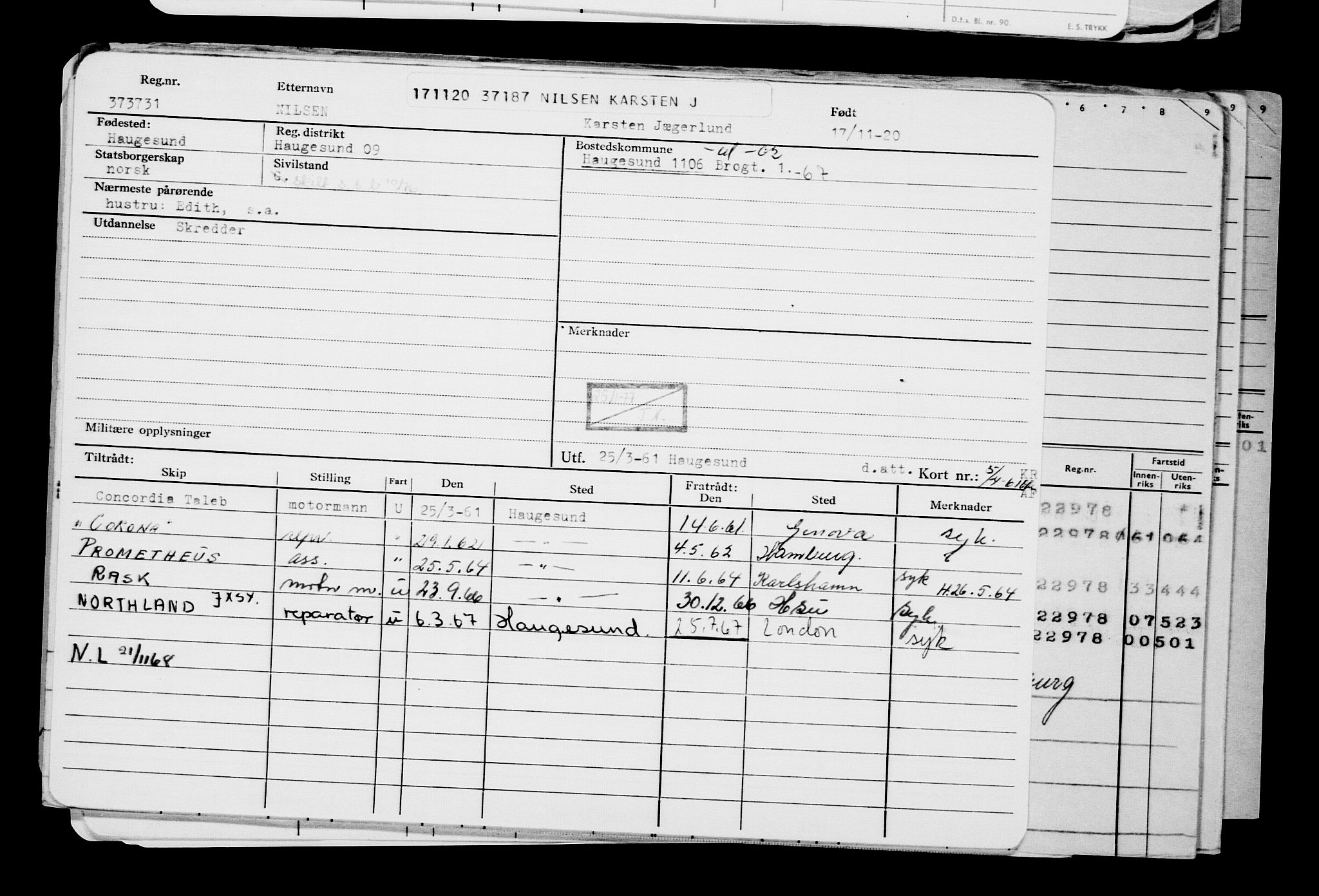 Direktoratet for sjømenn, AV/RA-S-3545/G/Gb/L0187: Hovedkort, 1920, p. 380