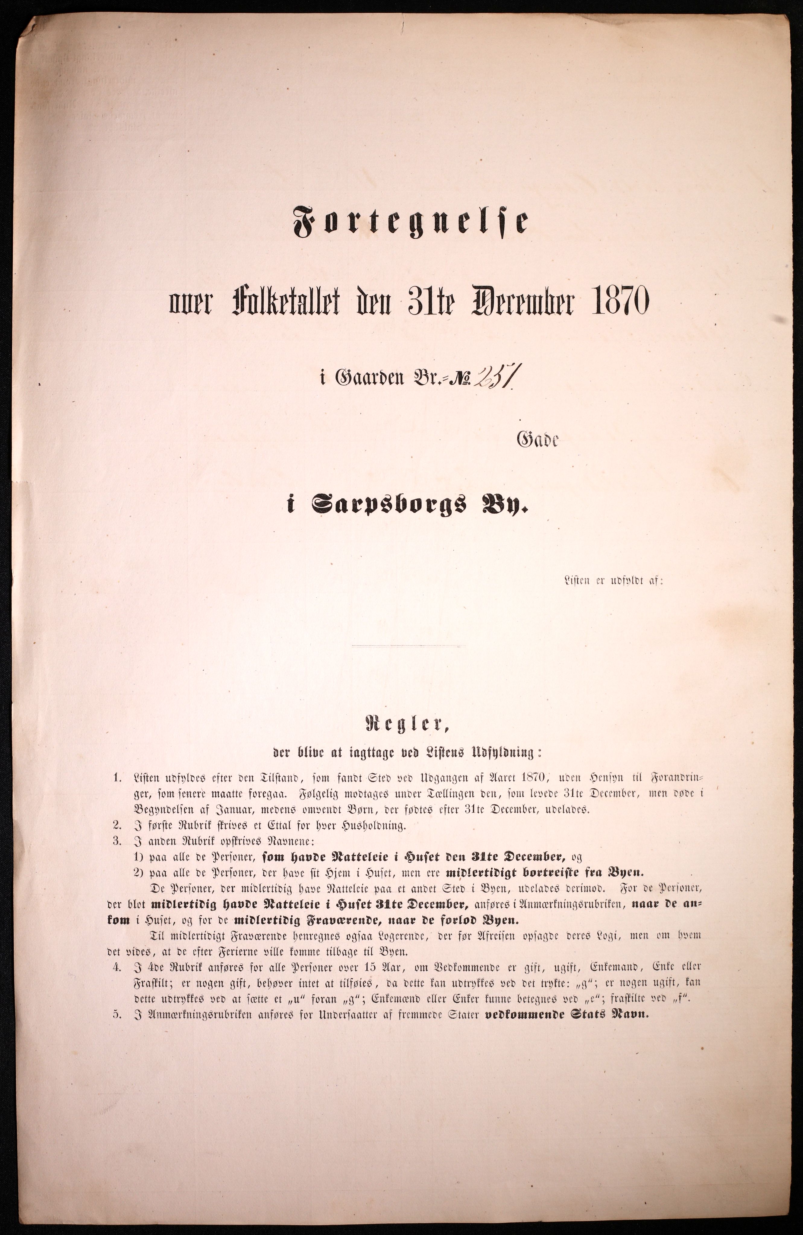 RA, 1870 census for 0102 Sarpsborg, 1870, p. 113