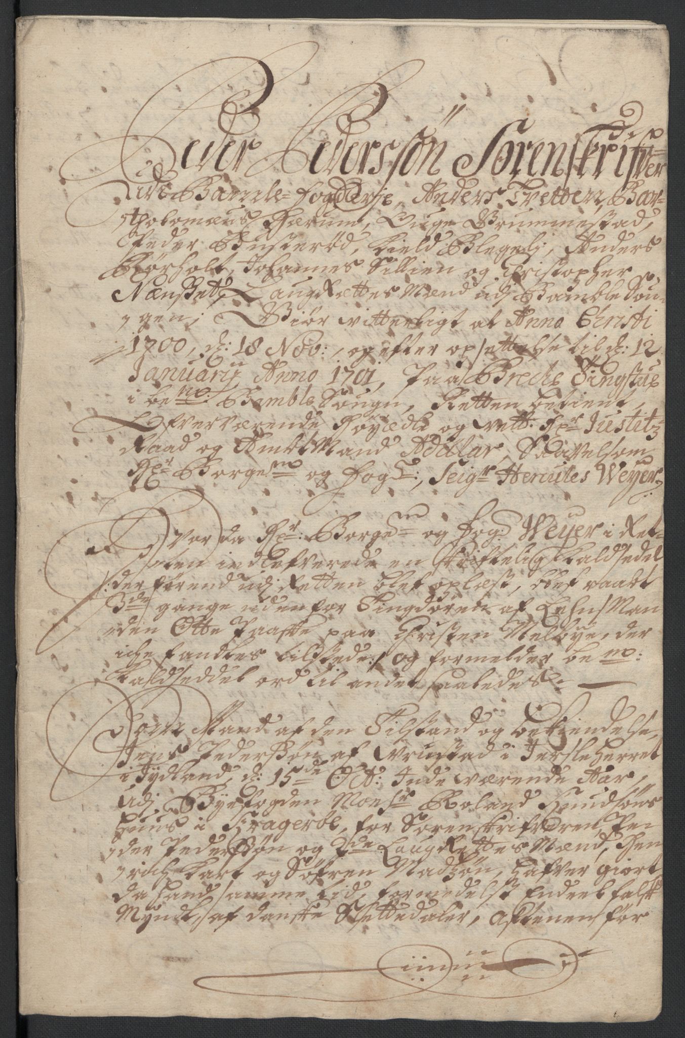 Rentekammeret inntil 1814, Reviderte regnskaper, Fogderegnskap, AV/RA-EA-4092/R36/L2105: Fogderegnskap Øvre og Nedre Telemark og Bamble, 1701, p. 152