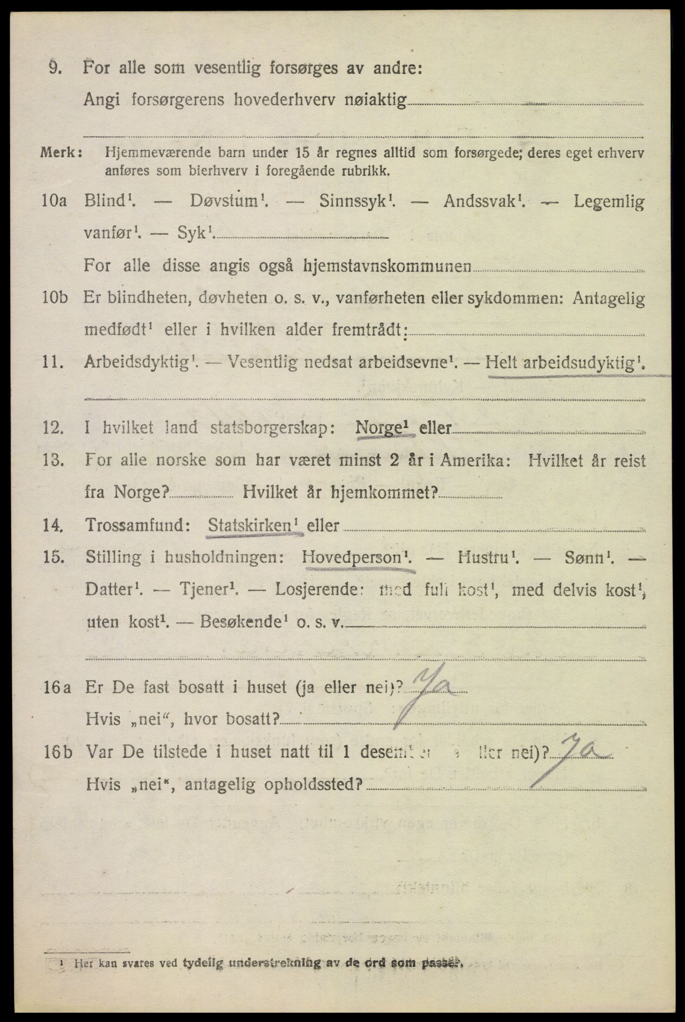 SAH, 1920 census for Stange, 1920, p. 6808