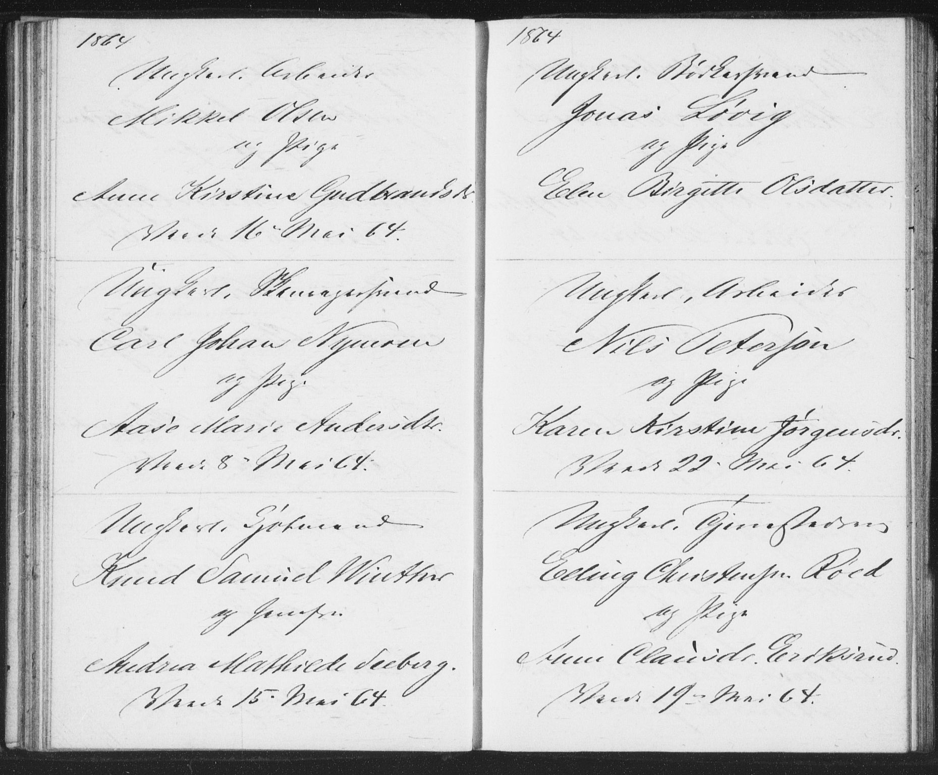 Bragernes kirkebøker, AV/SAKO-A-6/H/Ha/L0004: Banns register no. 4, 1860-1866