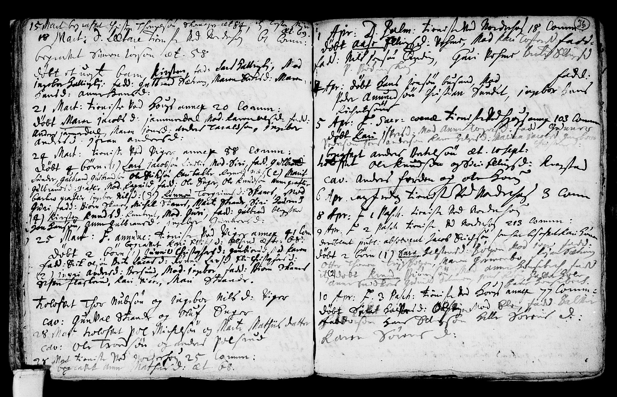 Norderhov kirkebøker, AV/SAKO-A-237/F/Fa/L0001: Parish register (official) no. 1, 1704-1716, p. 36