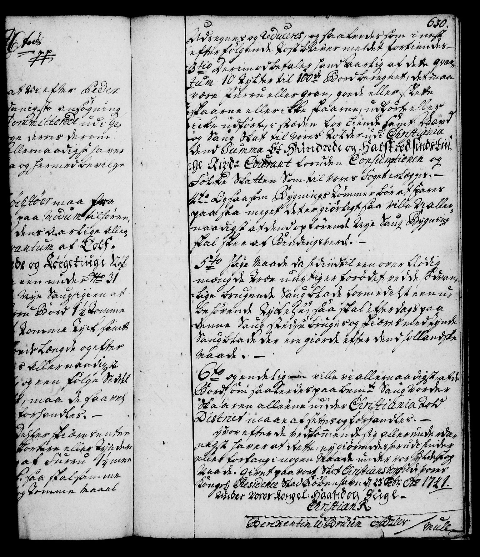 Rentekammeret, Kammerkanselliet, RA/EA-3111/G/Gg/Gga/L0004: Norsk ekspedisjonsprotokoll med register (merket RK 53.4), 1734-1741, p. 630