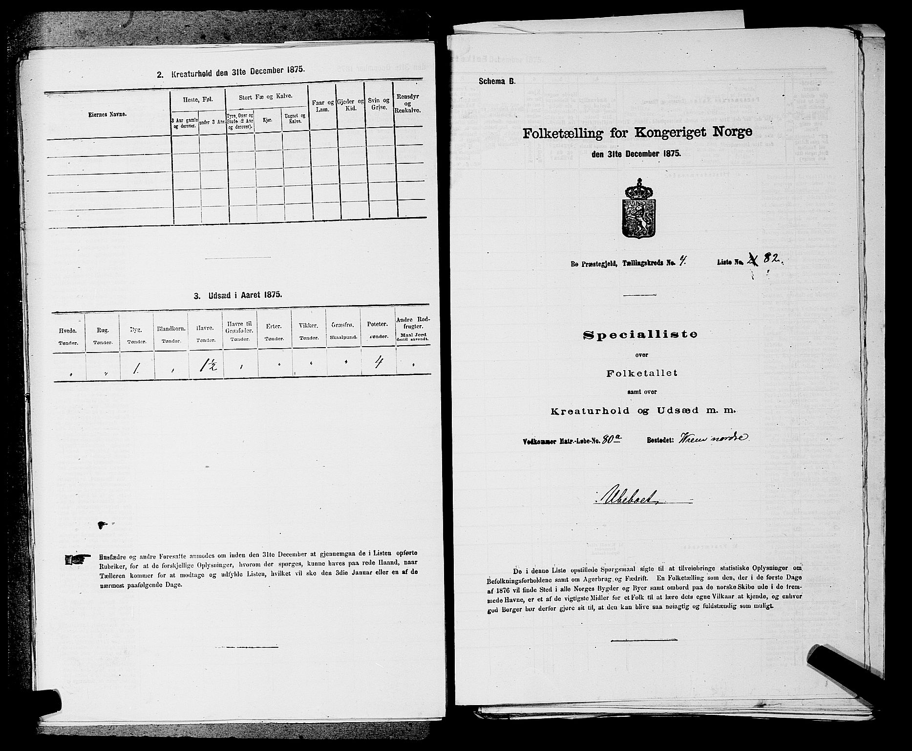 SAKO, 1875 census for 0821P Bø, 1875, p. 590