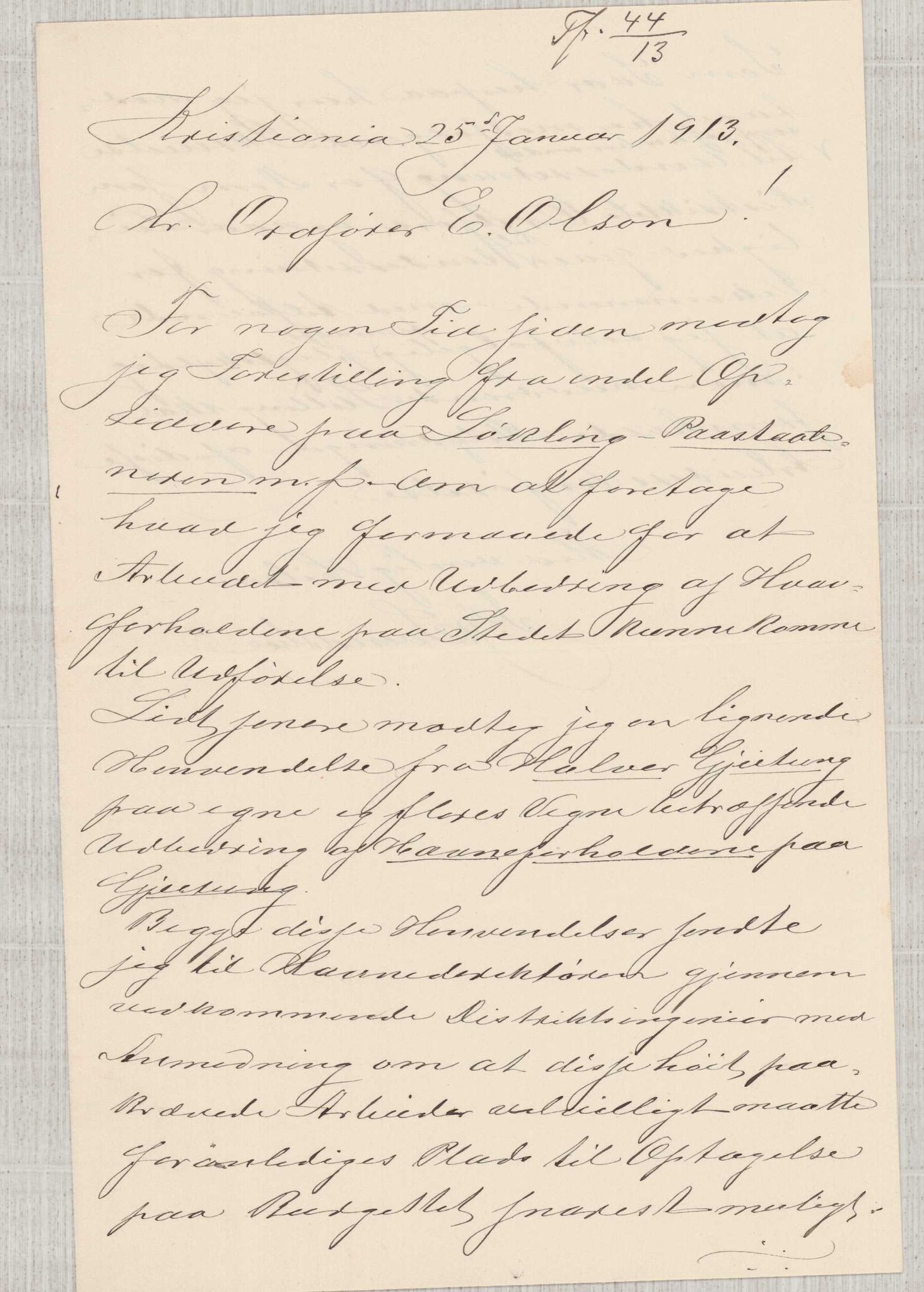 Finnaas kommune. Formannskapet, IKAH/1218a-021/D/Da/L0001/0012: Korrespondanse / saker / Kronologisk ordna korrespondanse , 1913, p. 24