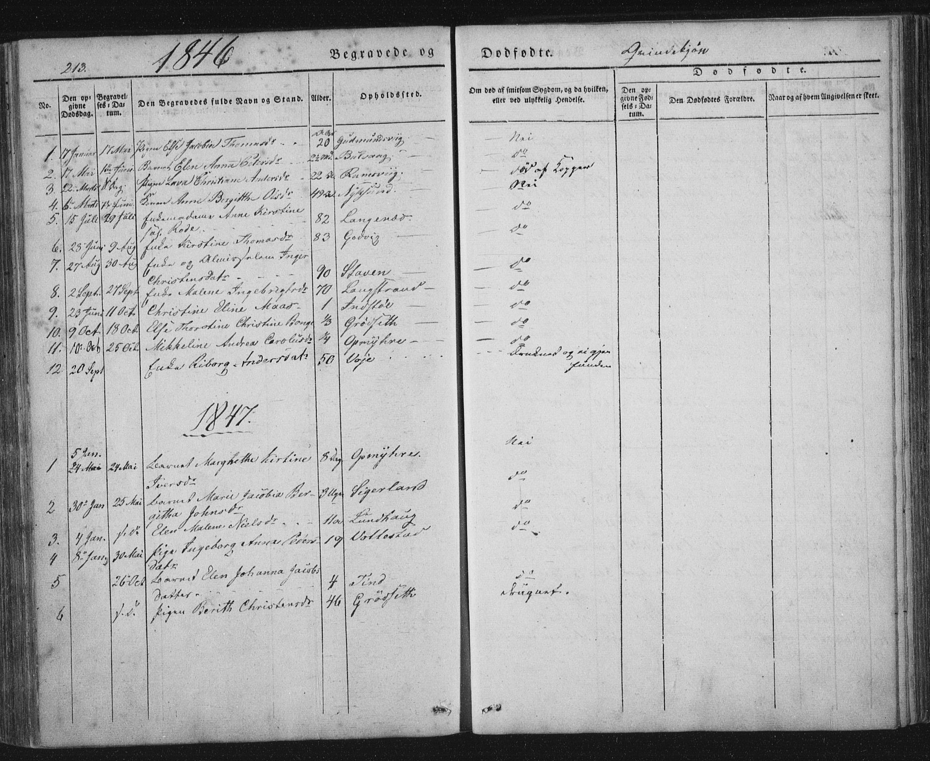 Ministerialprotokoller, klokkerbøker og fødselsregistre - Nordland, AV/SAT-A-1459/893/L1332: Parish register (official) no. 893A05, 1841-1858, p. 213