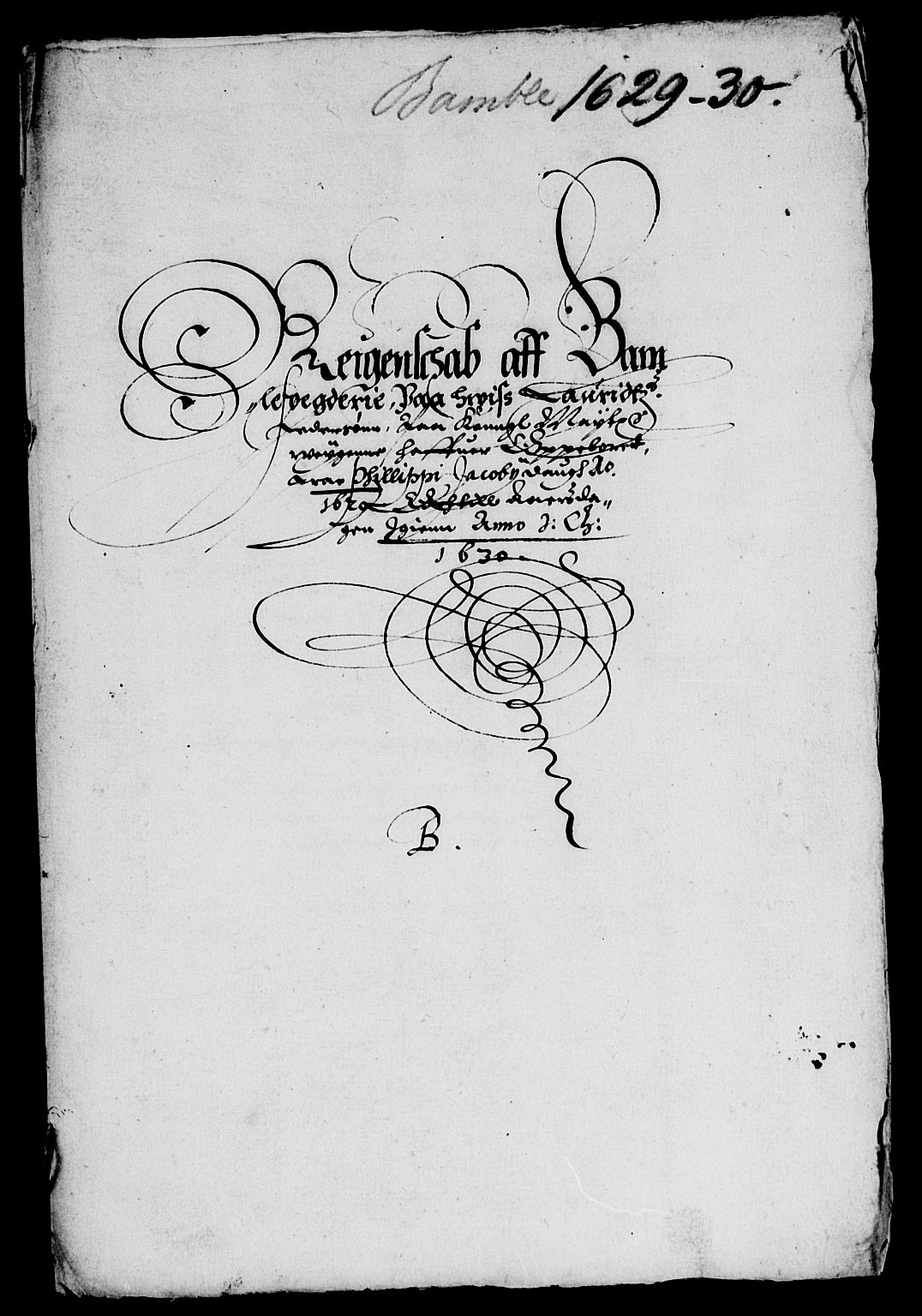 Rentekammeret inntil 1814, Reviderte regnskaper, Lensregnskaper, AV/RA-EA-5023/R/Rb/Rbp/L0013: Bratsberg len, 1628-1630