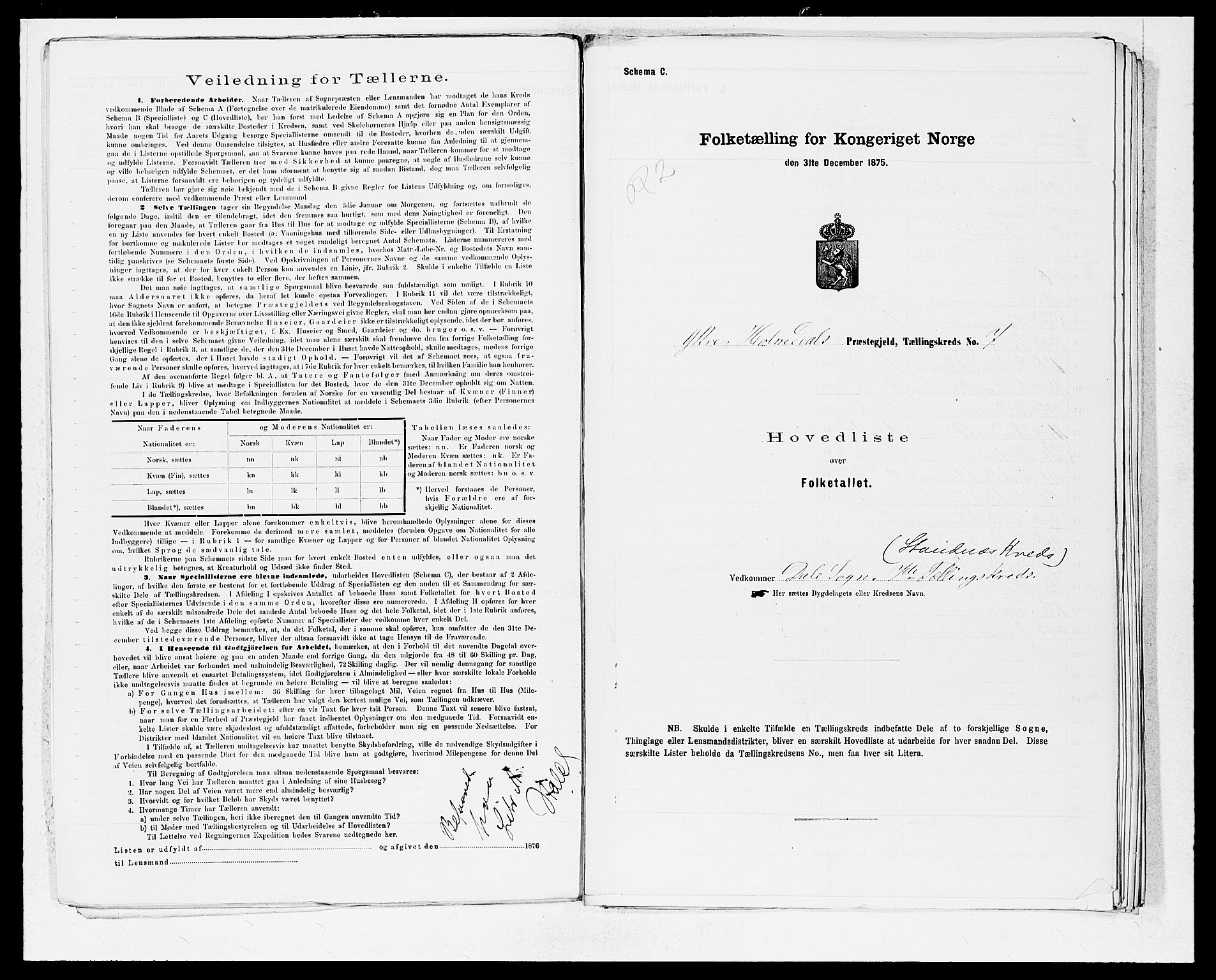 SAB, 1875 census for 1429P Ytre Holmedal, 1875, p. 18