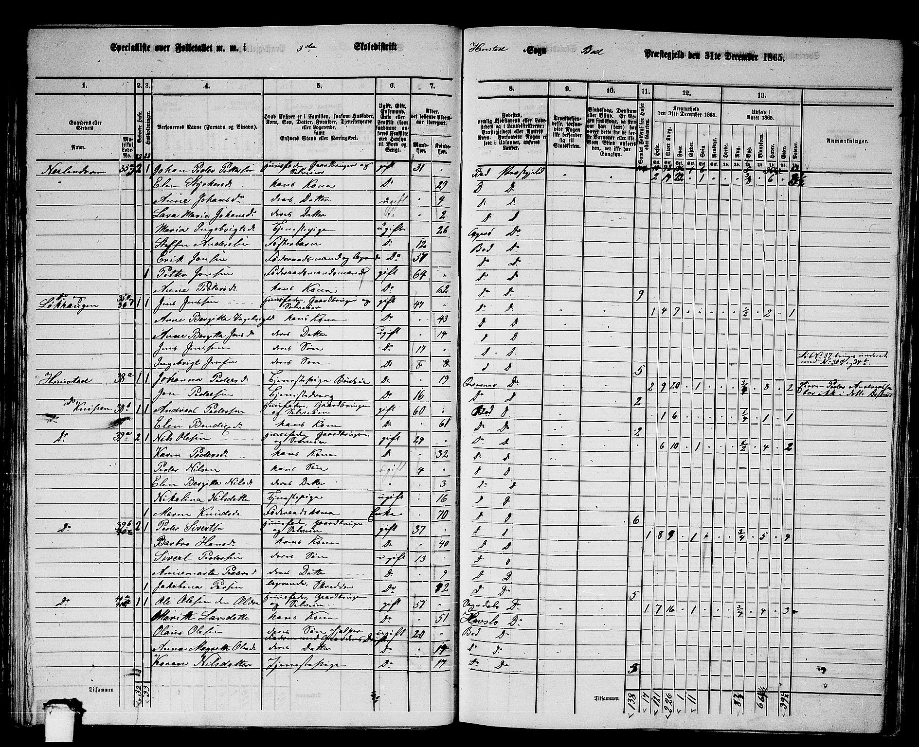 RA, 1865 census for Bud, 1865, p. 37