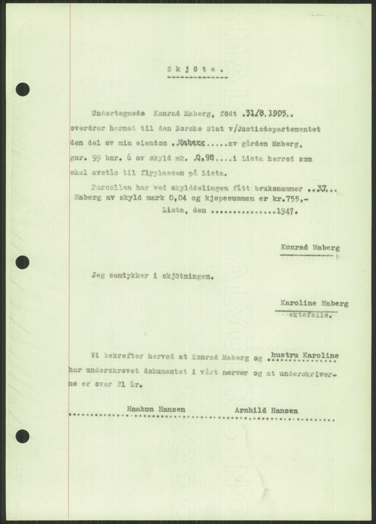 Forsvarsdepartementet, 10. kontor / Oppgjørskontoret, AV/RA-RAFA-1225/D/Db/L0182: Lista oppgjørskontor, 1942-1950, p. 83