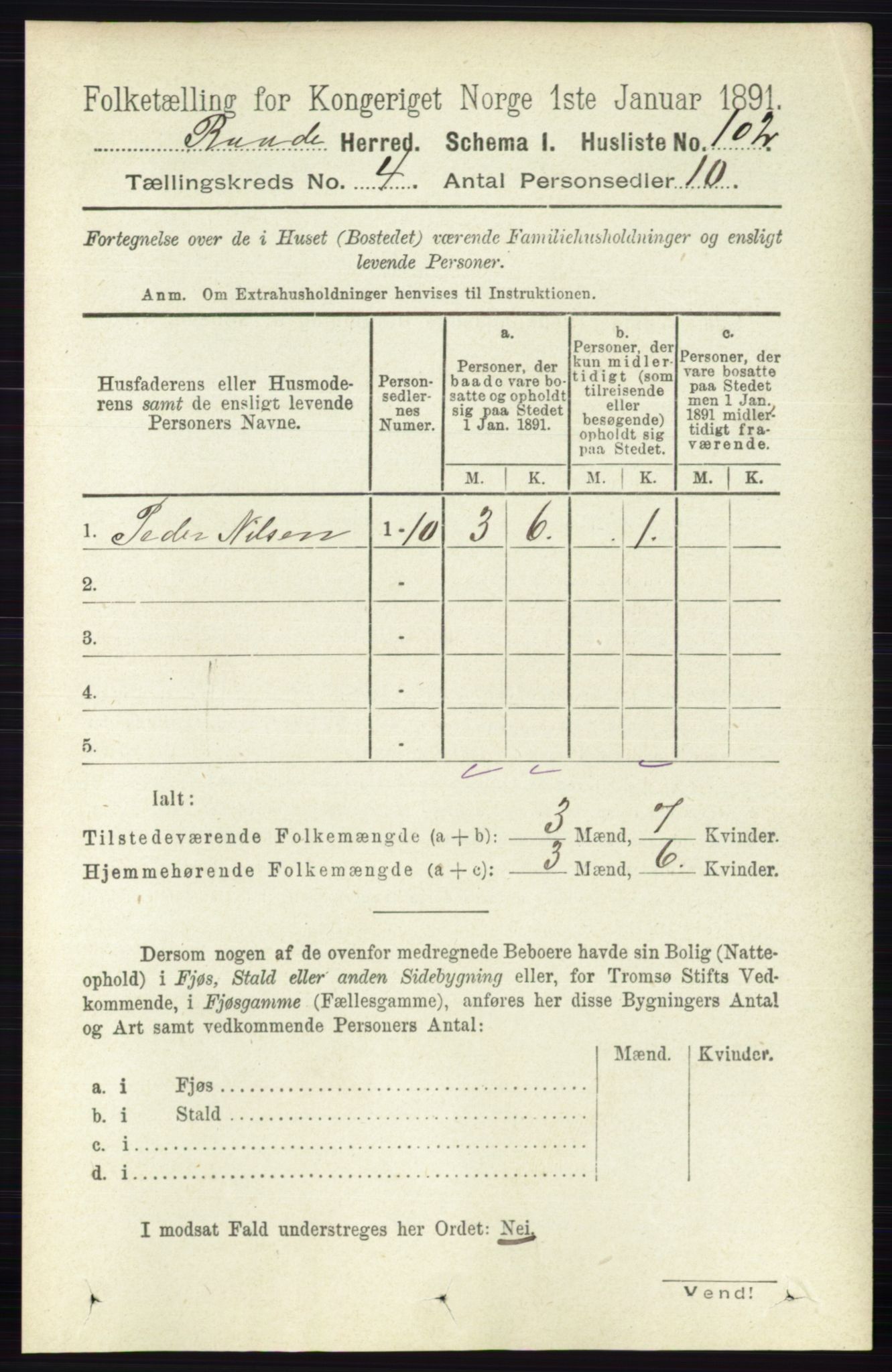 RA, 1891 census for 0135 Råde, 1891, p. 1840