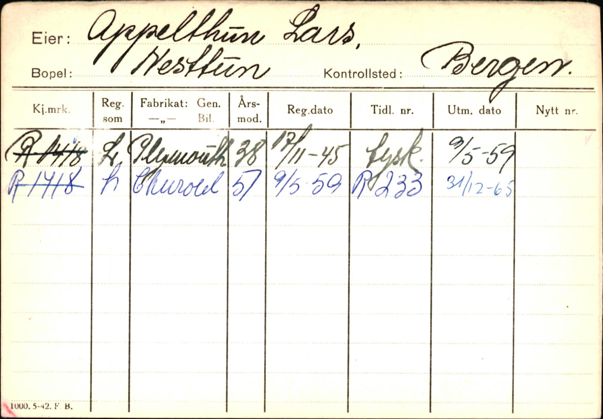 Statens vegvesen, Hordaland vegkontor, AV/SAB-A-5201/2/Ha/L0002: R-eierkort A, 1920-1971, p. 631