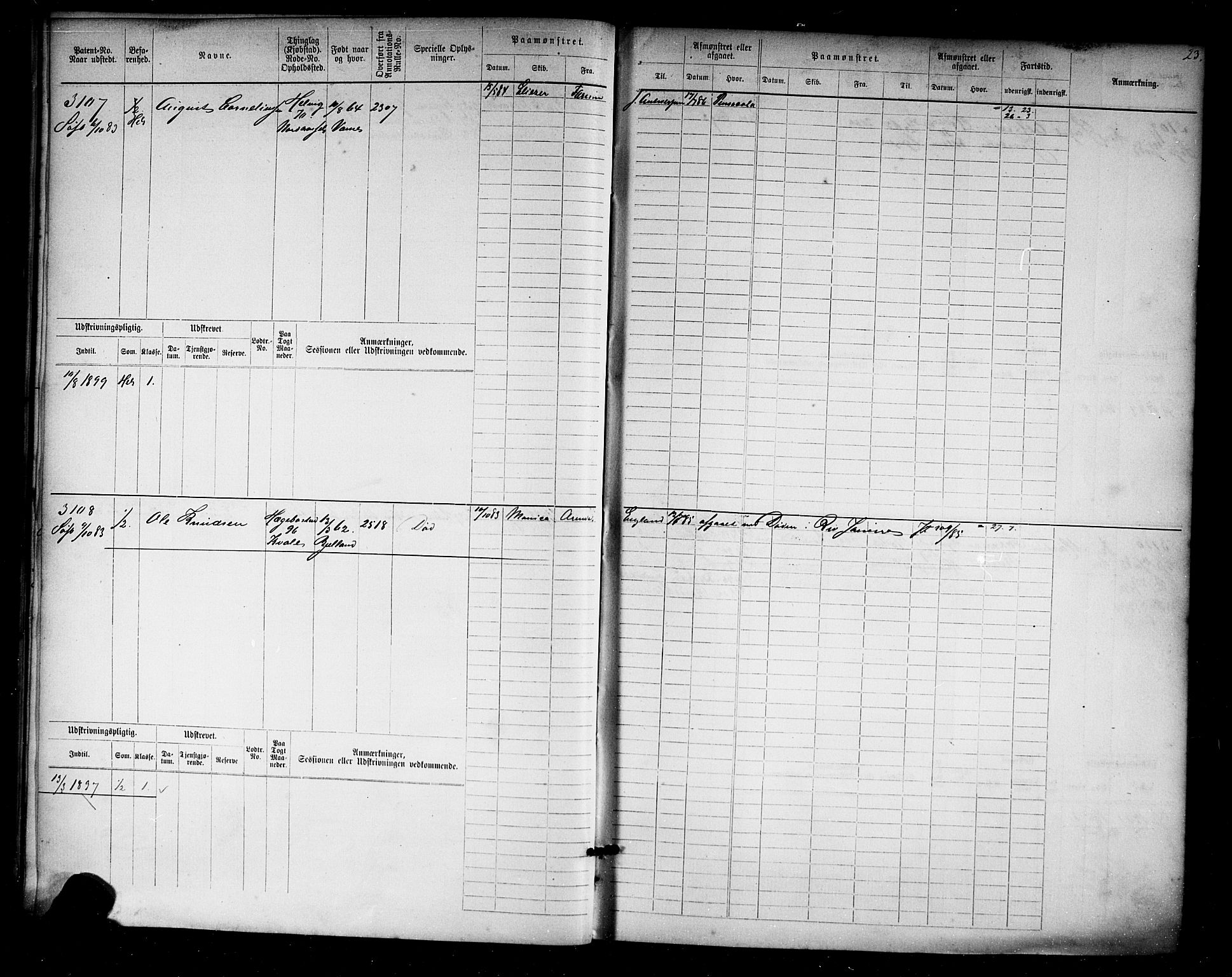 Farsund mønstringskrets, AV/SAK-2031-0017/F/Fb/L0019: Hovedrulle nr 3067-3832, Z-11, 1882-1922, p. 24