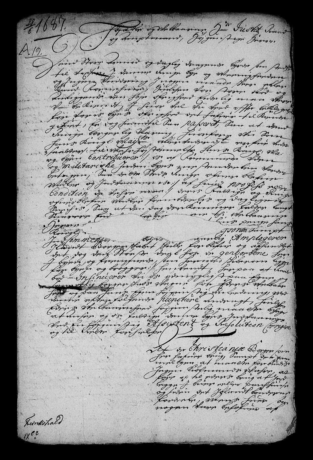 Stattholderembetet 1572-1771, RA/EA-2870/Af/L0002: Avskrifter av vedlegg til originale supplikker, nummerert i samsvar med supplikkbøkene, 1687-1689, p. 33