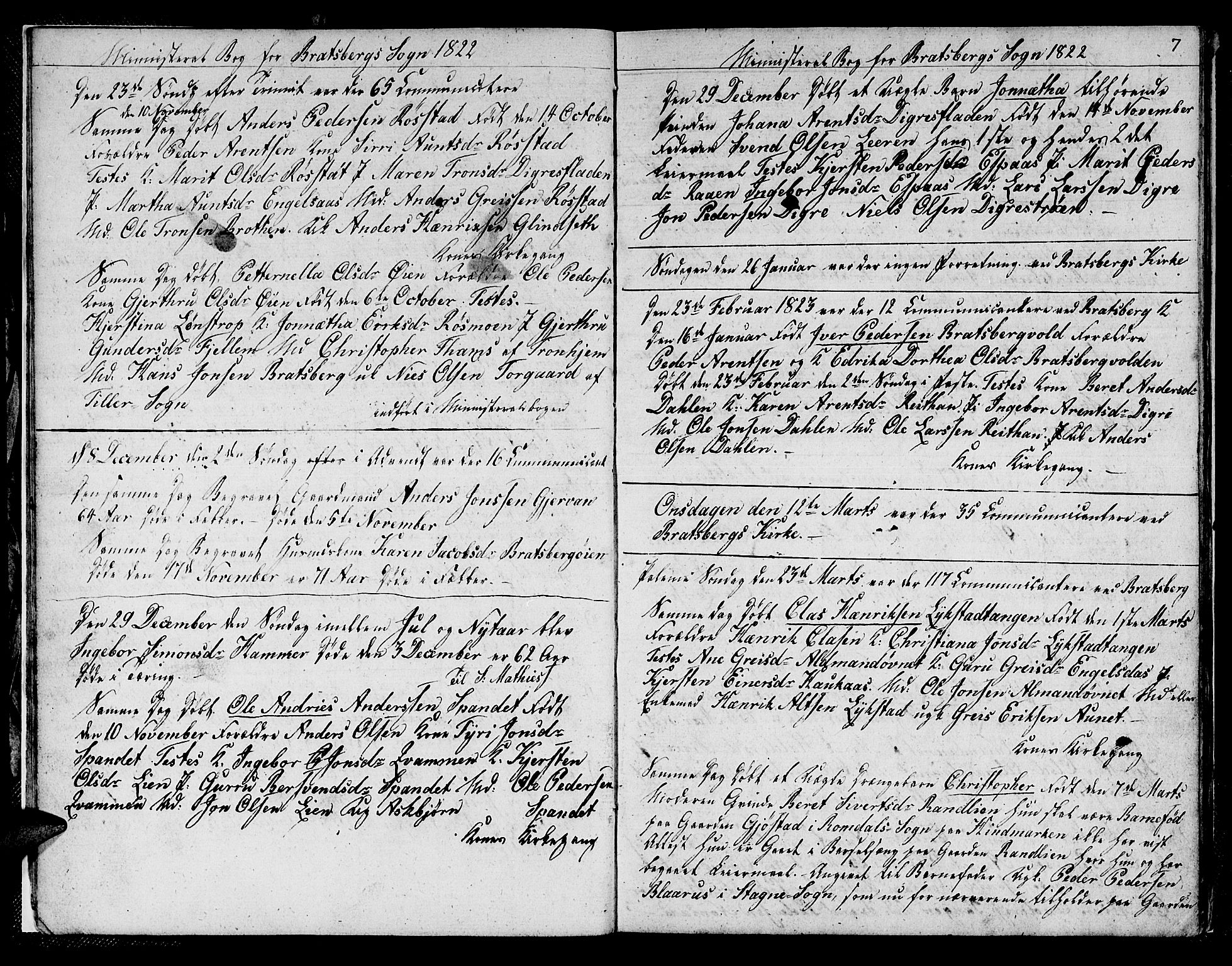 Ministerialprotokoller, klokkerbøker og fødselsregistre - Sør-Trøndelag, SAT/A-1456/608/L0337: Parish register (copy) no. 608C03, 1821-1831, p. 7