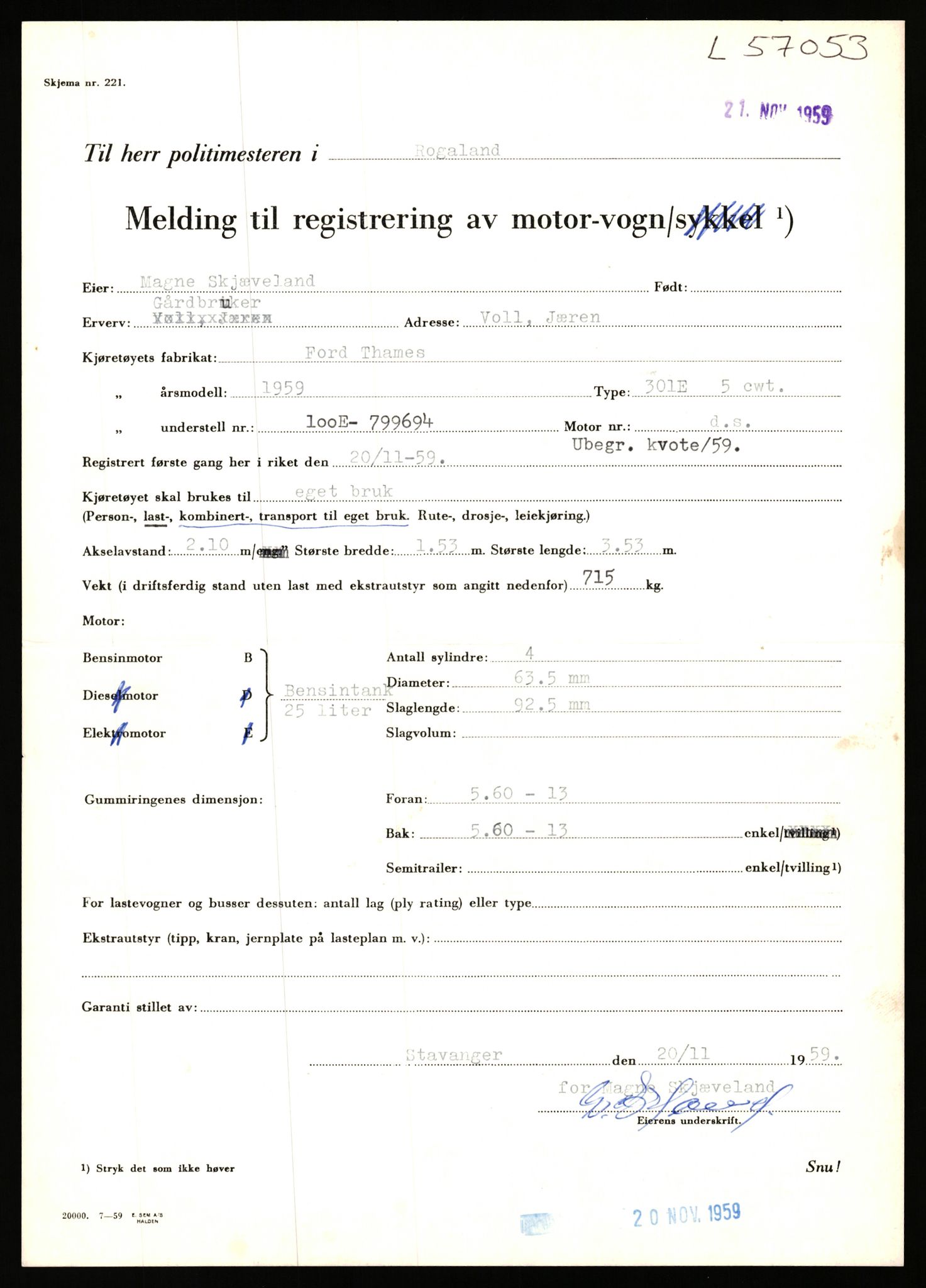 Stavanger trafikkstasjon, AV/SAST-A-101942/0/F/L0056: L-56500 - L-57199, 1930-1971, p. 1872