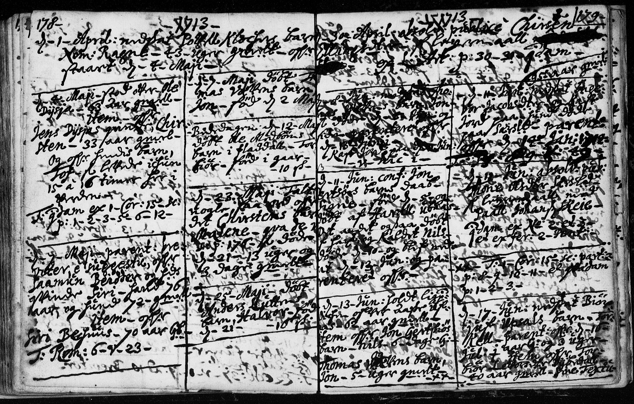 Hjartdal kirkebøker, AV/SAKO-A-270/F/Fa/L0001: Parish register (official) no. I 1, 1685-1714, p. 178-179