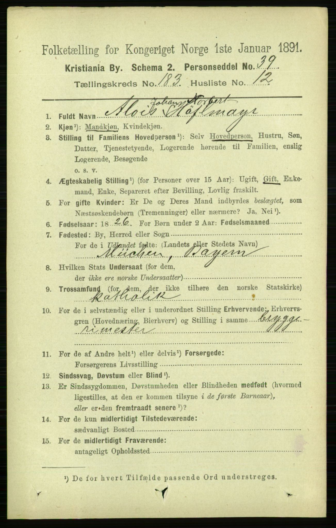 RA, 1891 census for 0301 Kristiania, 1891, p. 109822