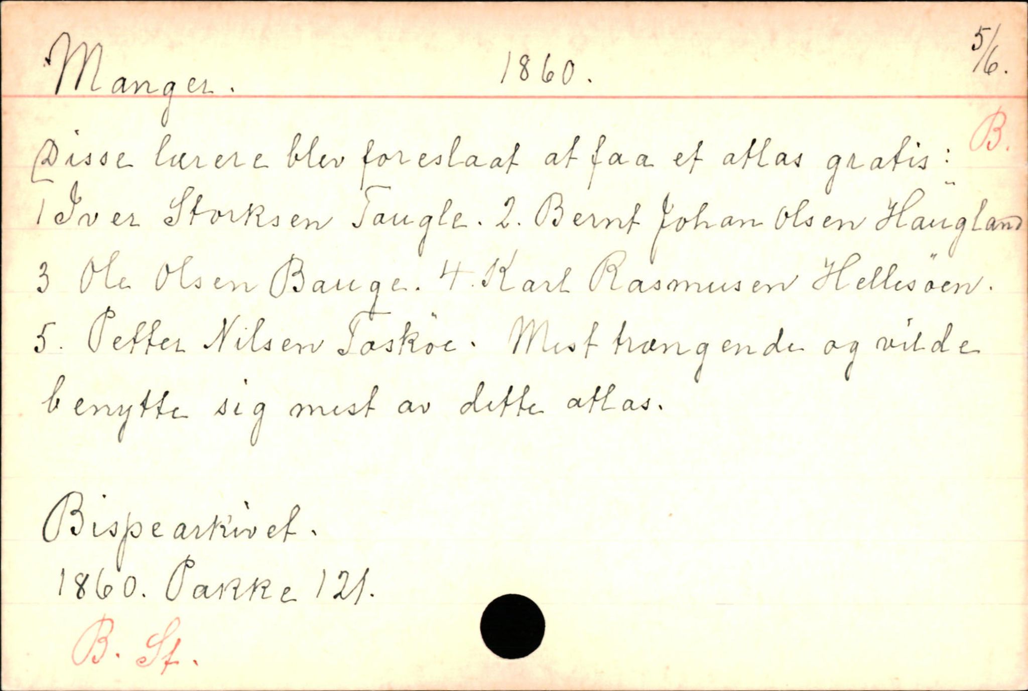 Haugen, Johannes - lærer, AV/SAB-SAB/PA-0036/01/L0001: Om klokkere og lærere, 1521-1904, p. 4984