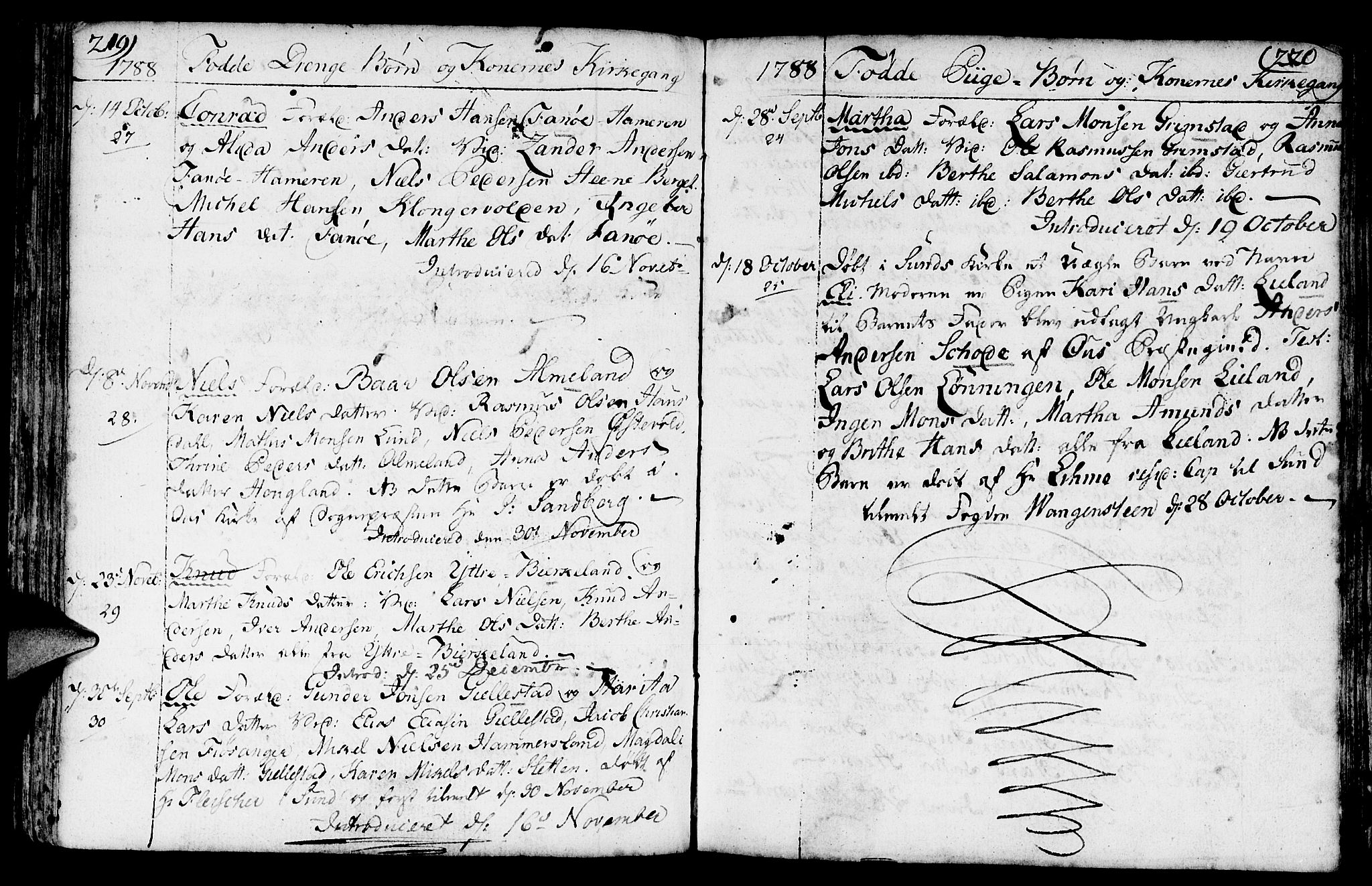 Fana Sokneprestembete, AV/SAB-A-75101/H/Haa/Haaa/L0005: Parish register (official) no. A 5, 1773-1799, p. 219-220