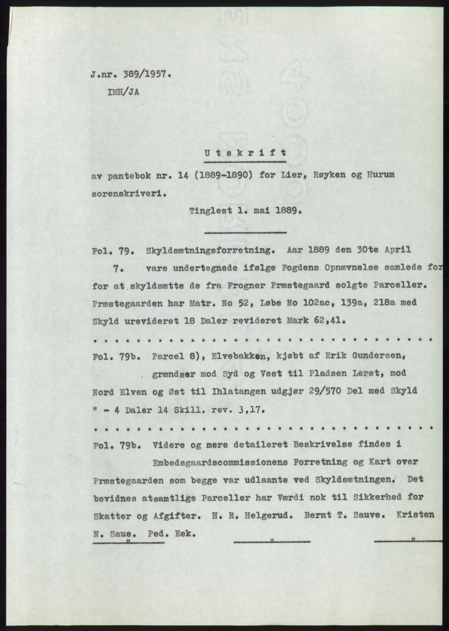 Statsarkivet i Kongsberg, AV/SAKO-A-0001/E/Ee/L0009: Avskrifter, SAO jnr. 354/1957 - 770/1957, 1957, p. 26