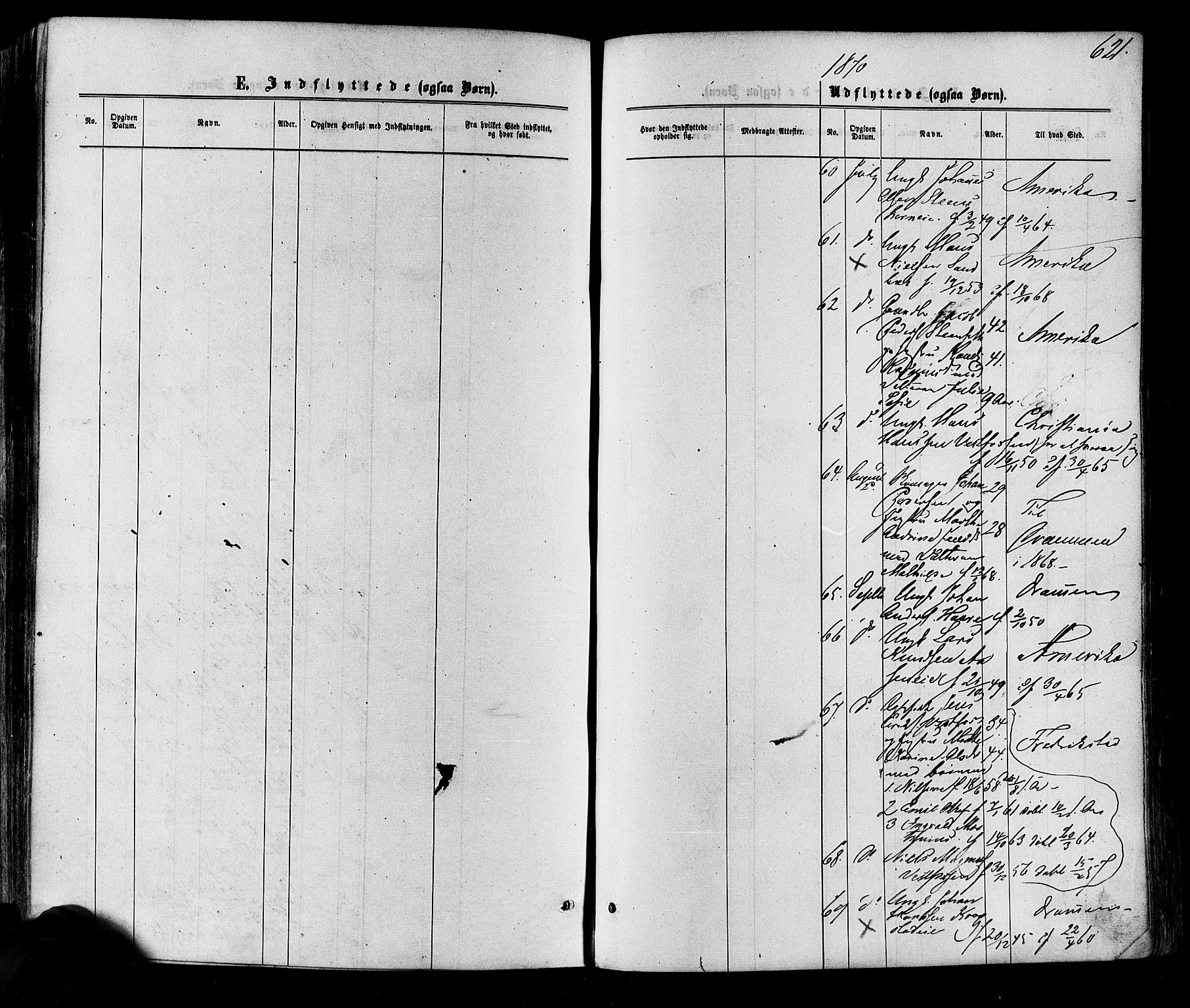 Eiker kirkebøker, AV/SAKO-A-4/F/Fa/L0017: Parish register (official) no. I 17, 1869-1877, p. 621