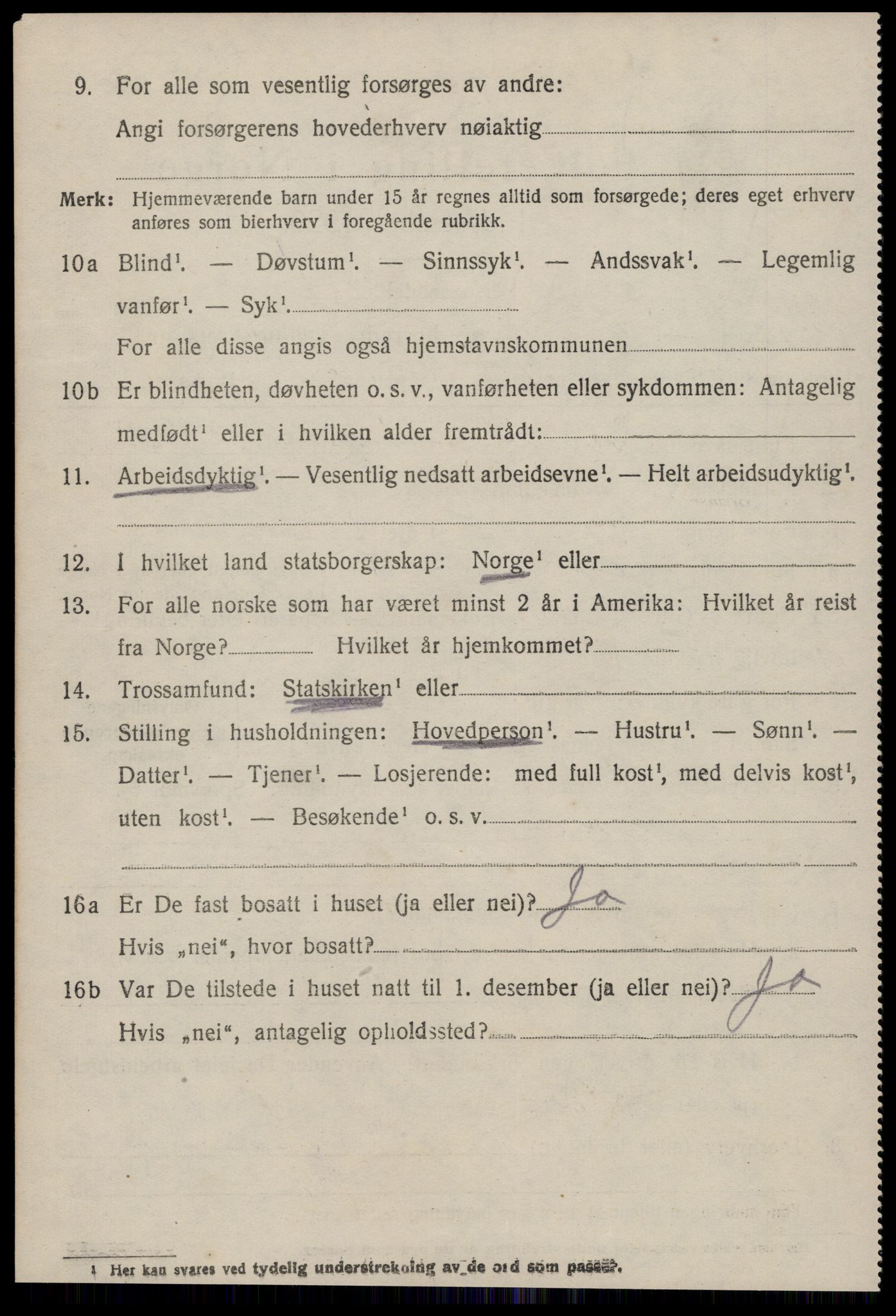 SAT, 1920 census for Hustad, 1920, p. 2948