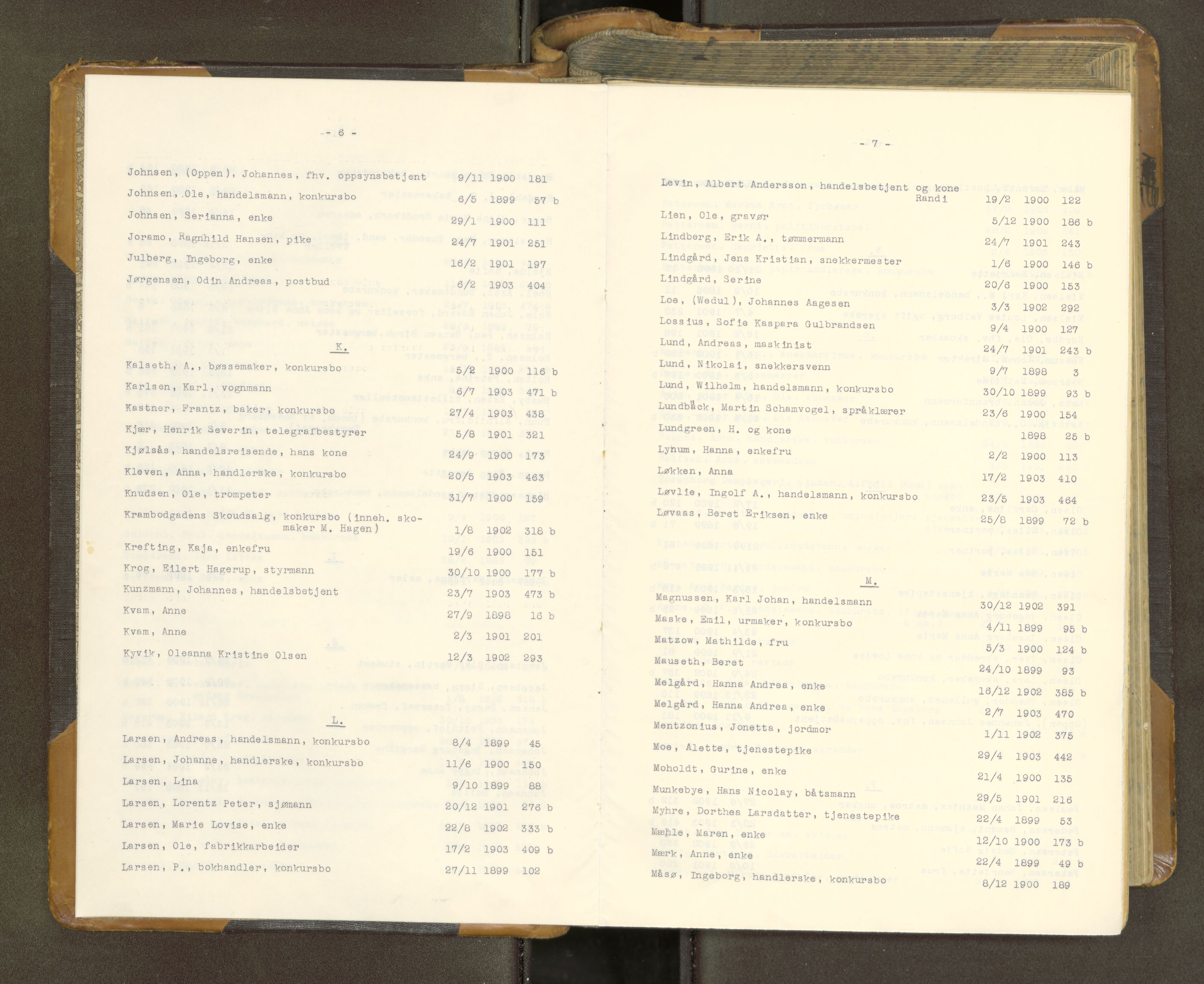 Trondheim byfogd, AV/SAT-A-0003/1/3/3A/L0037: Skifteutlodningsprotokoll - 9/7-29/7. (m/ register) U, 1898-1903