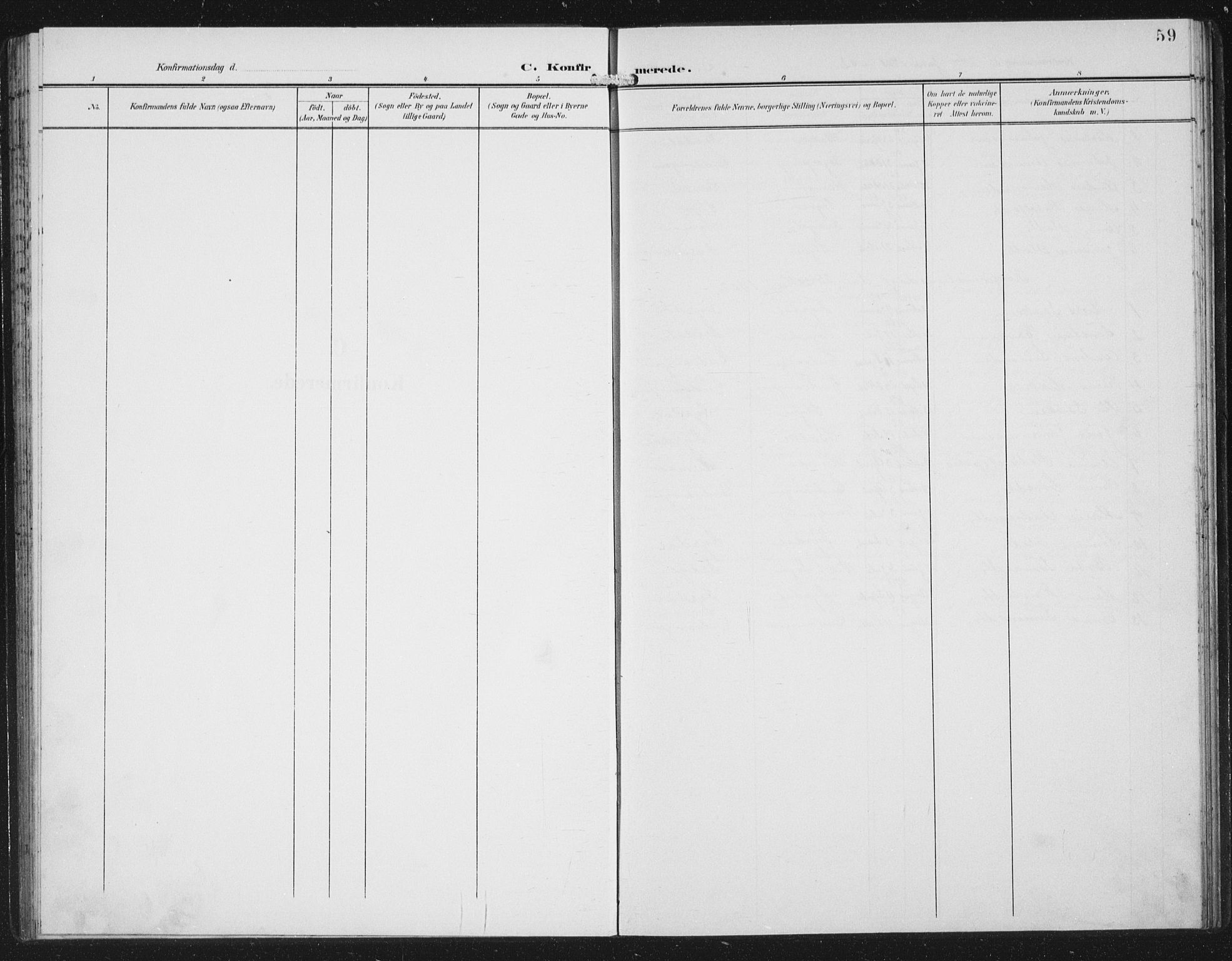 Aurland sokneprestembete, AV/SAB-A-99937/H/Hb/Hbc/L0003: Parish register (copy) no. C 3, 1901-1933, p. 59