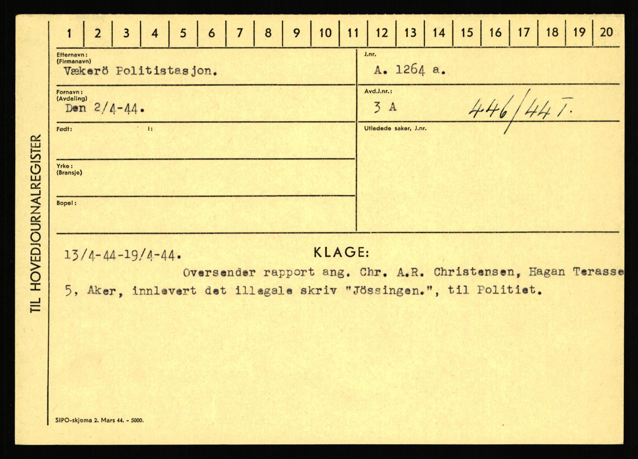 Statspolitiet - Hovedkontoret / Osloavdelingen, AV/RA-S-1329/C/Ca/L0016: Uberg - Øystese, 1943-1945, p. 1518