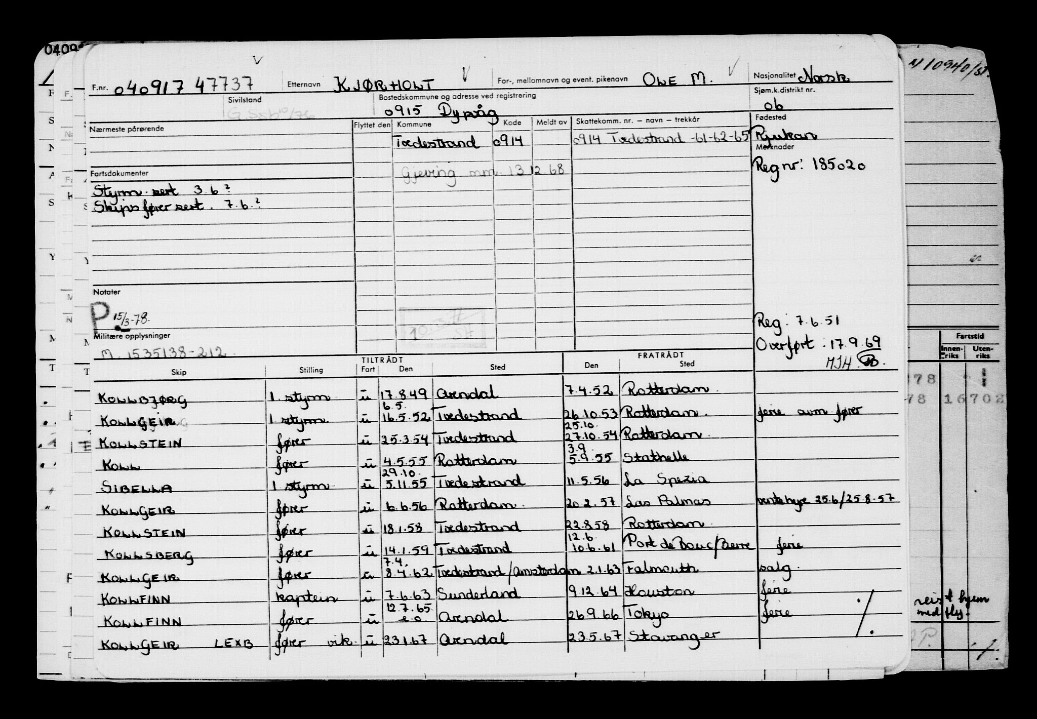 Direktoratet for sjømenn, AV/RA-S-3545/G/Gb/L0151: Hovedkort, 1917, p. 431