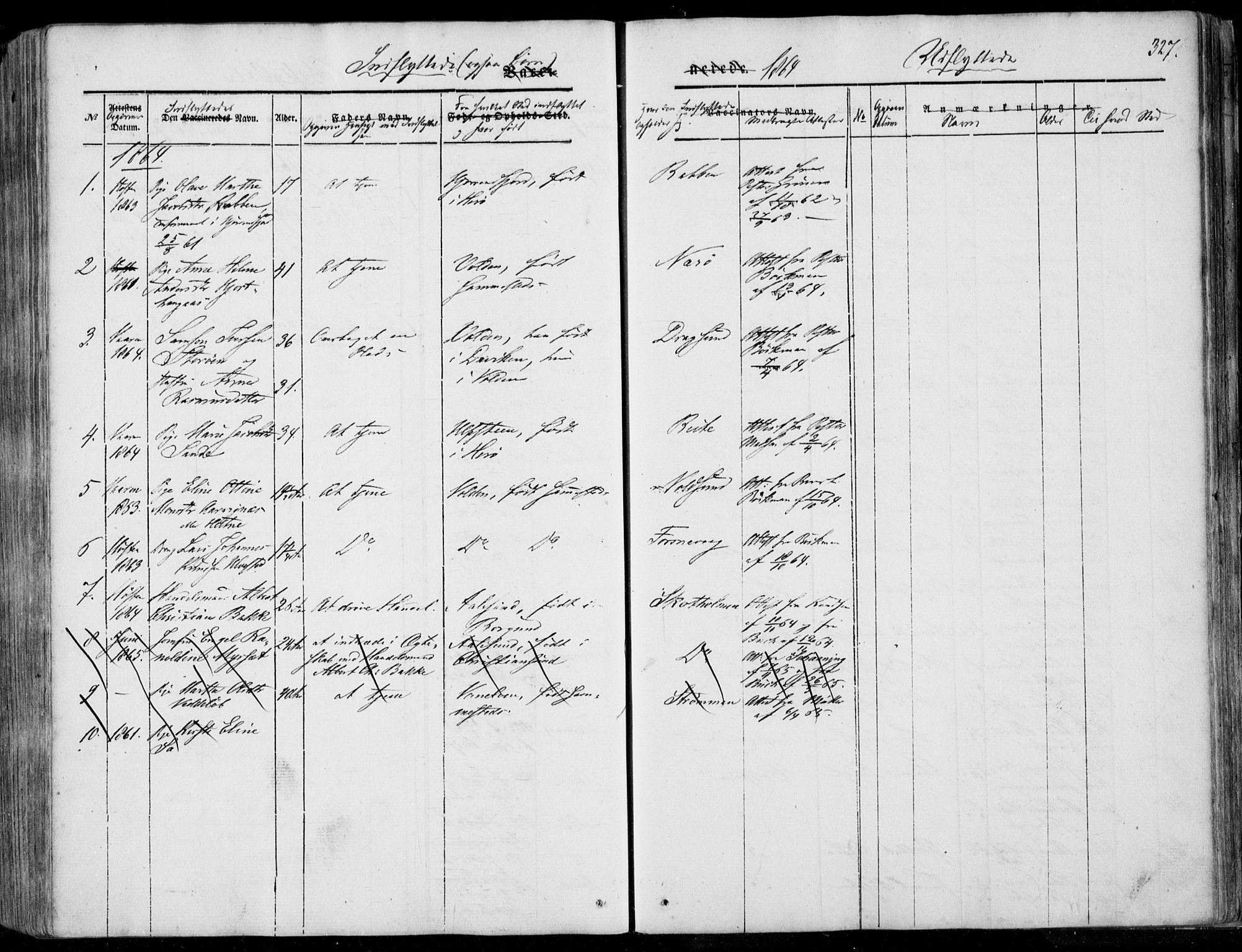 Ministerialprotokoller, klokkerbøker og fødselsregistre - Møre og Romsdal, AV/SAT-A-1454/507/L0070: Parish register (official) no. 507A05, 1842-1873, p. 327