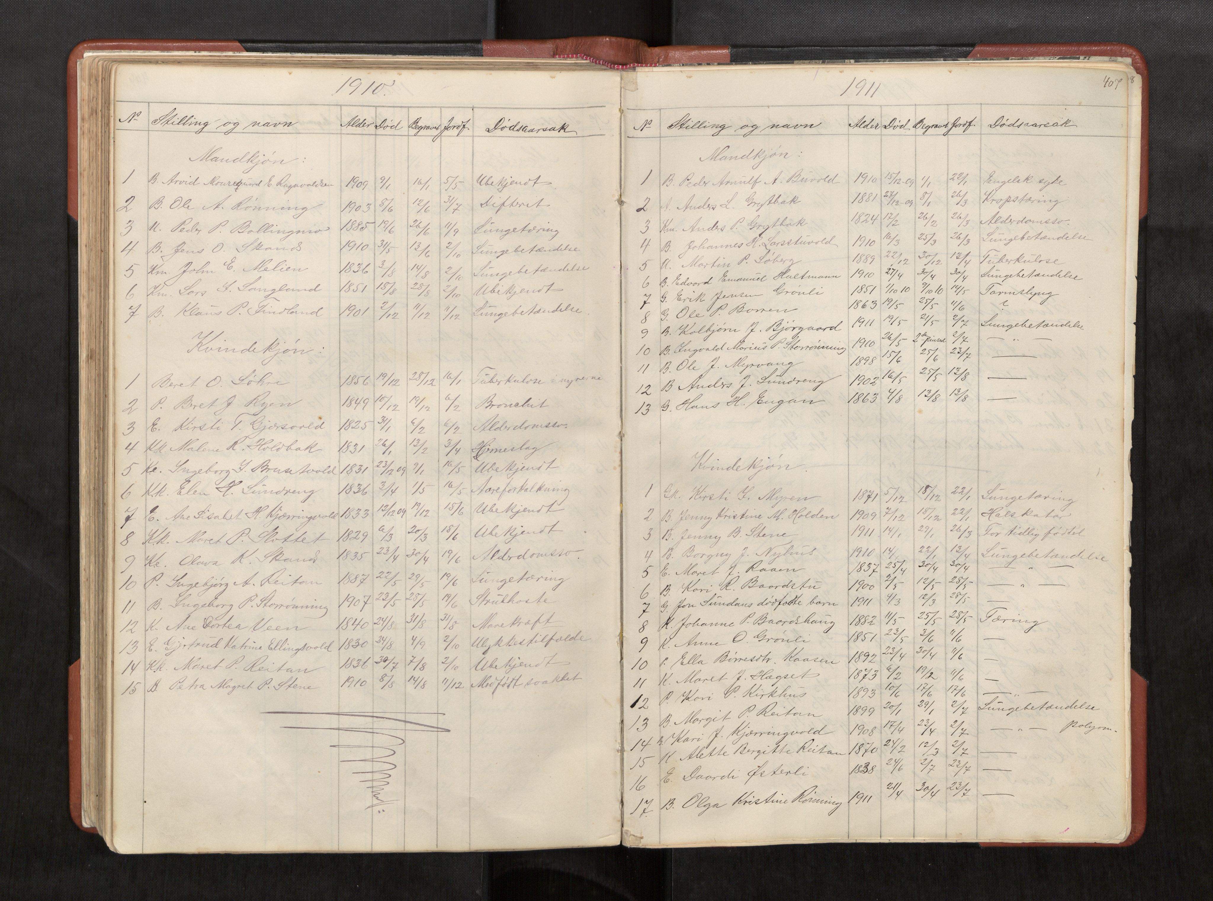 Ministerialprotokoller, klokkerbøker og fødselsregistre - Sør-Trøndelag, AV/SAT-A-1456/686/L0985: Parish register (copy) no. 686C01, 1871-1933, p. 407