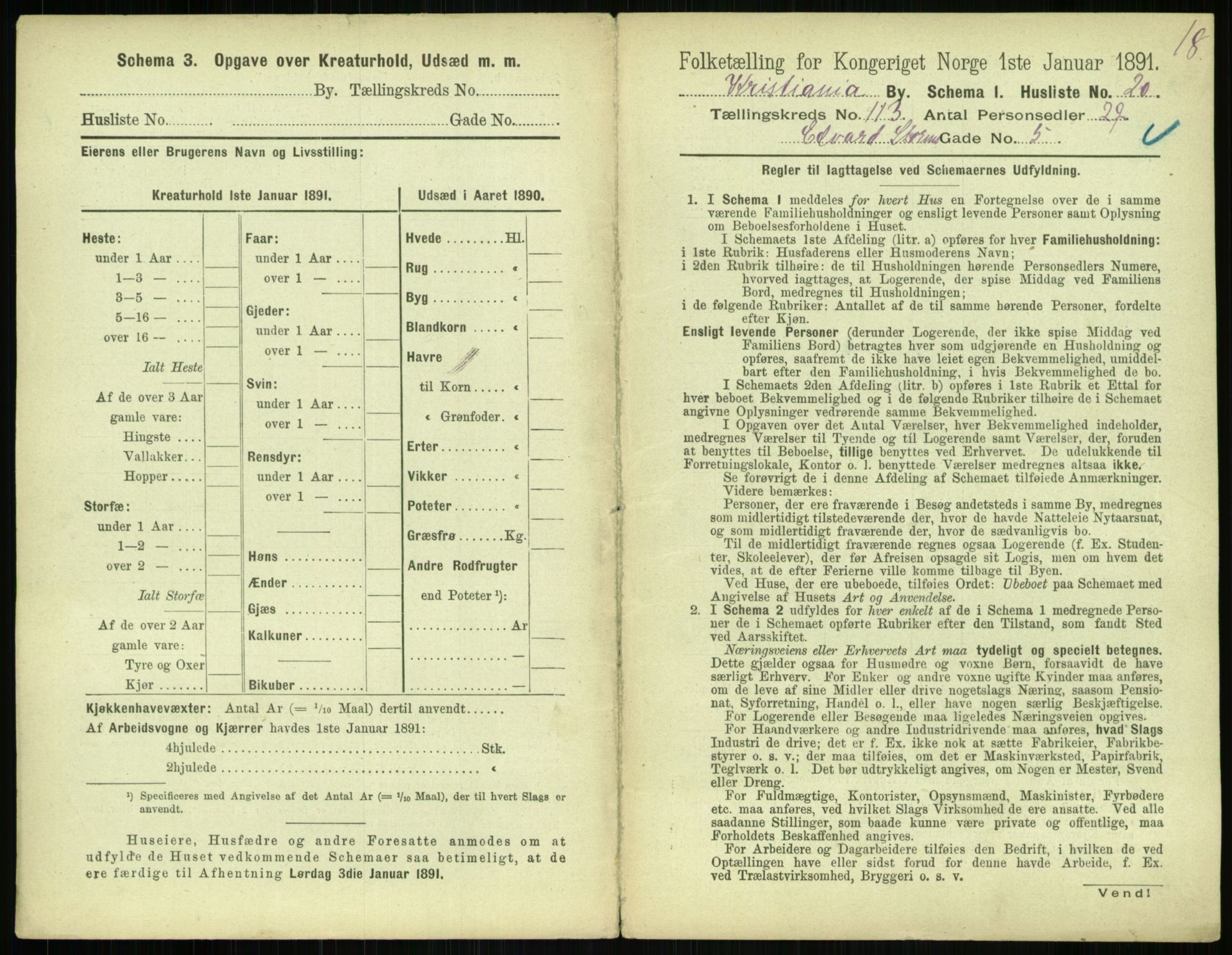 RA, 1891 census for 0301 Kristiania, 1891, p. 59827