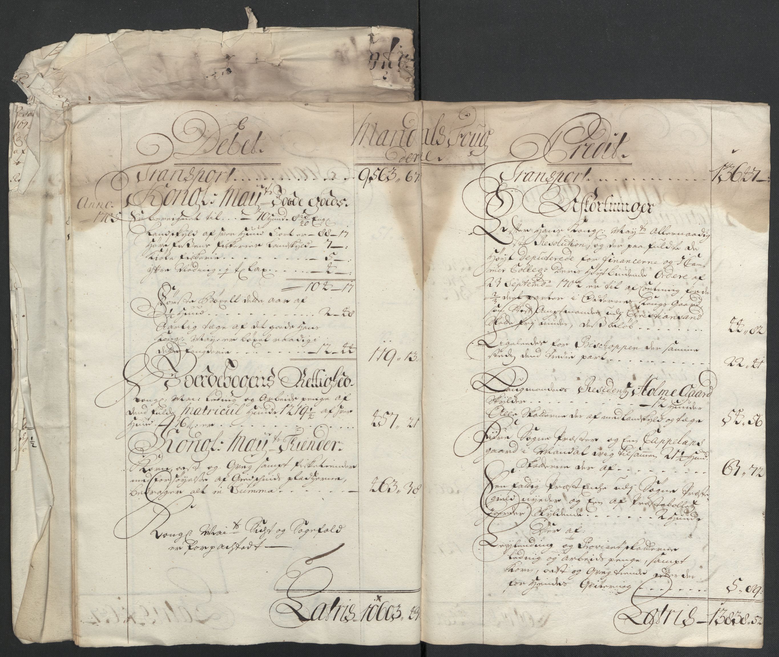 Rentekammeret inntil 1814, Reviderte regnskaper, Fogderegnskap, AV/RA-EA-4092/R43/L2551: Fogderegnskap Lista og Mandal, 1705-1709, p. 30