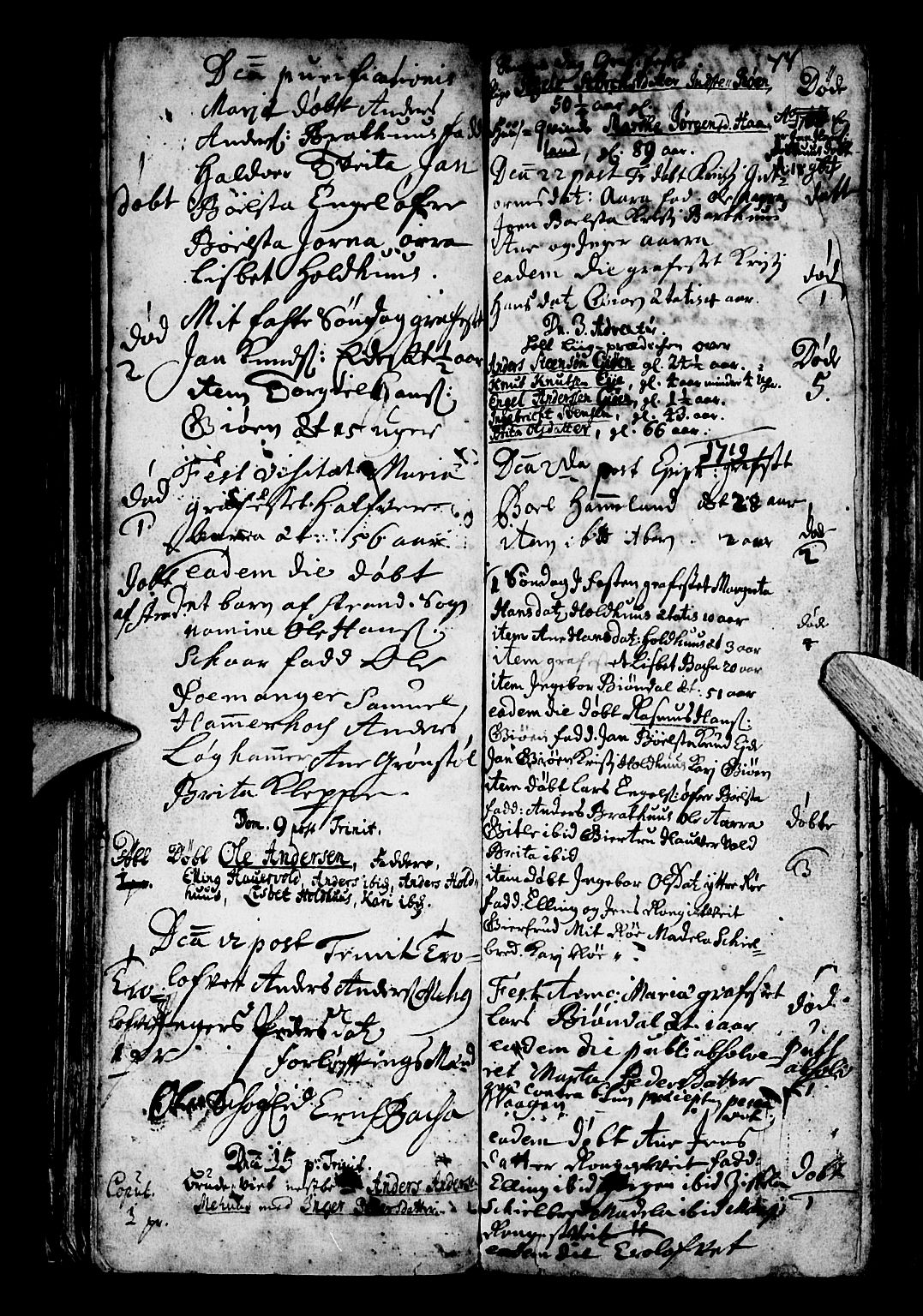 Os sokneprestembete, SAB/A-99929: Parish register (official) no. A 3, 1669-1760, p. 44