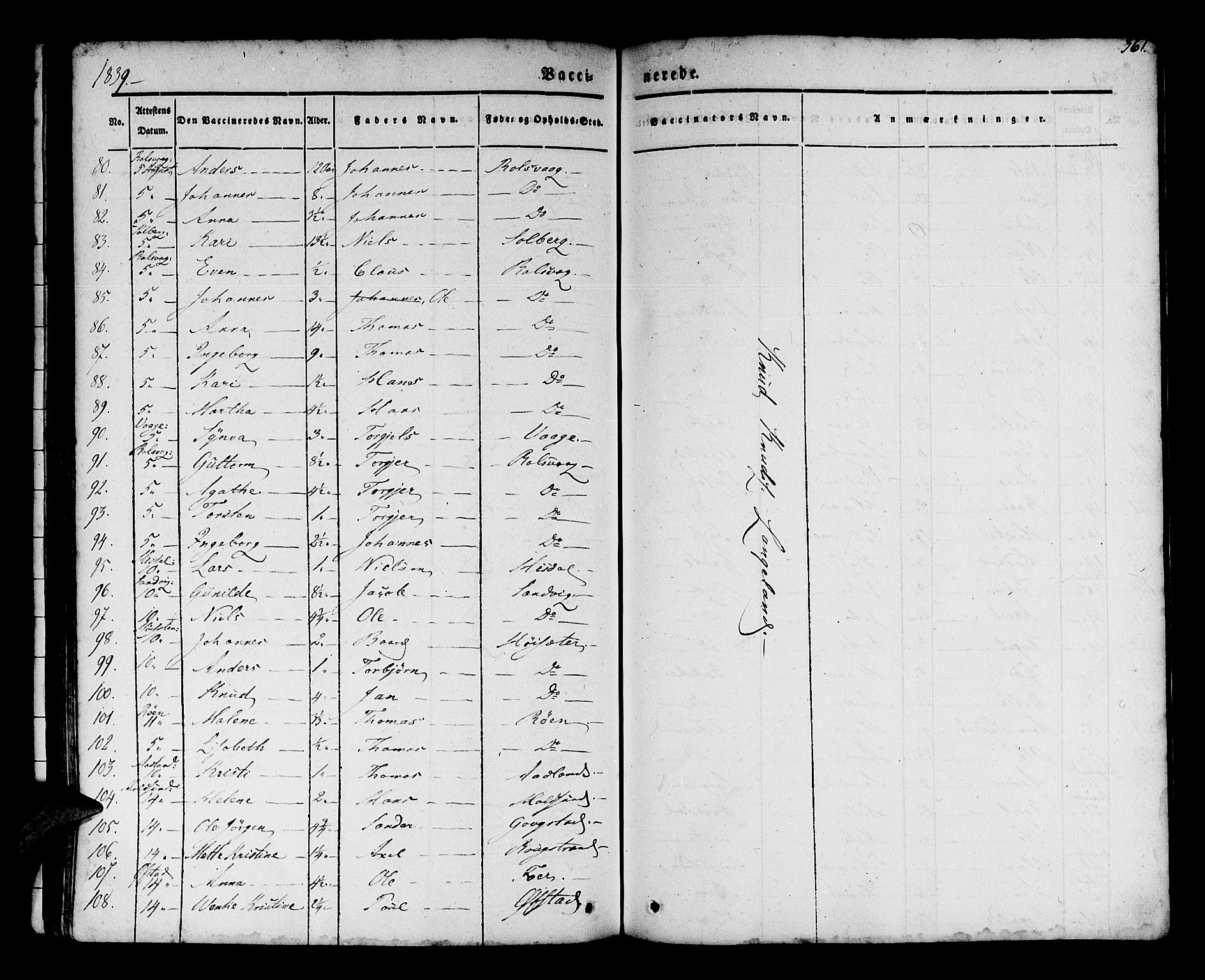 Os sokneprestembete, AV/SAB-A-99929: Parish register (official) no. A 15, 1839-1851, p. 361