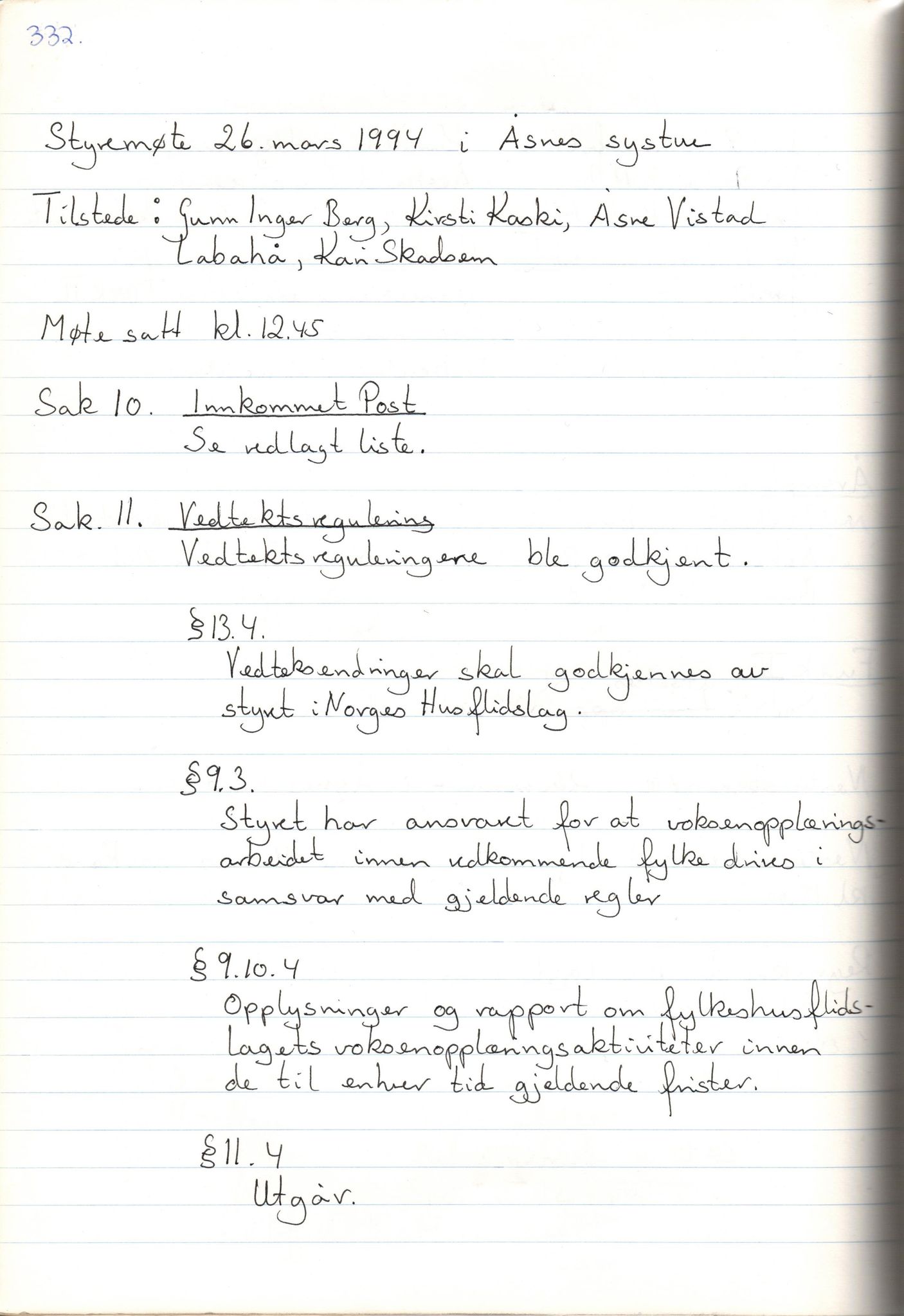 Finnmark Husflidslag, FMFB/A-1134/A/L0003: Møtebok, 1983-1994, p. 474