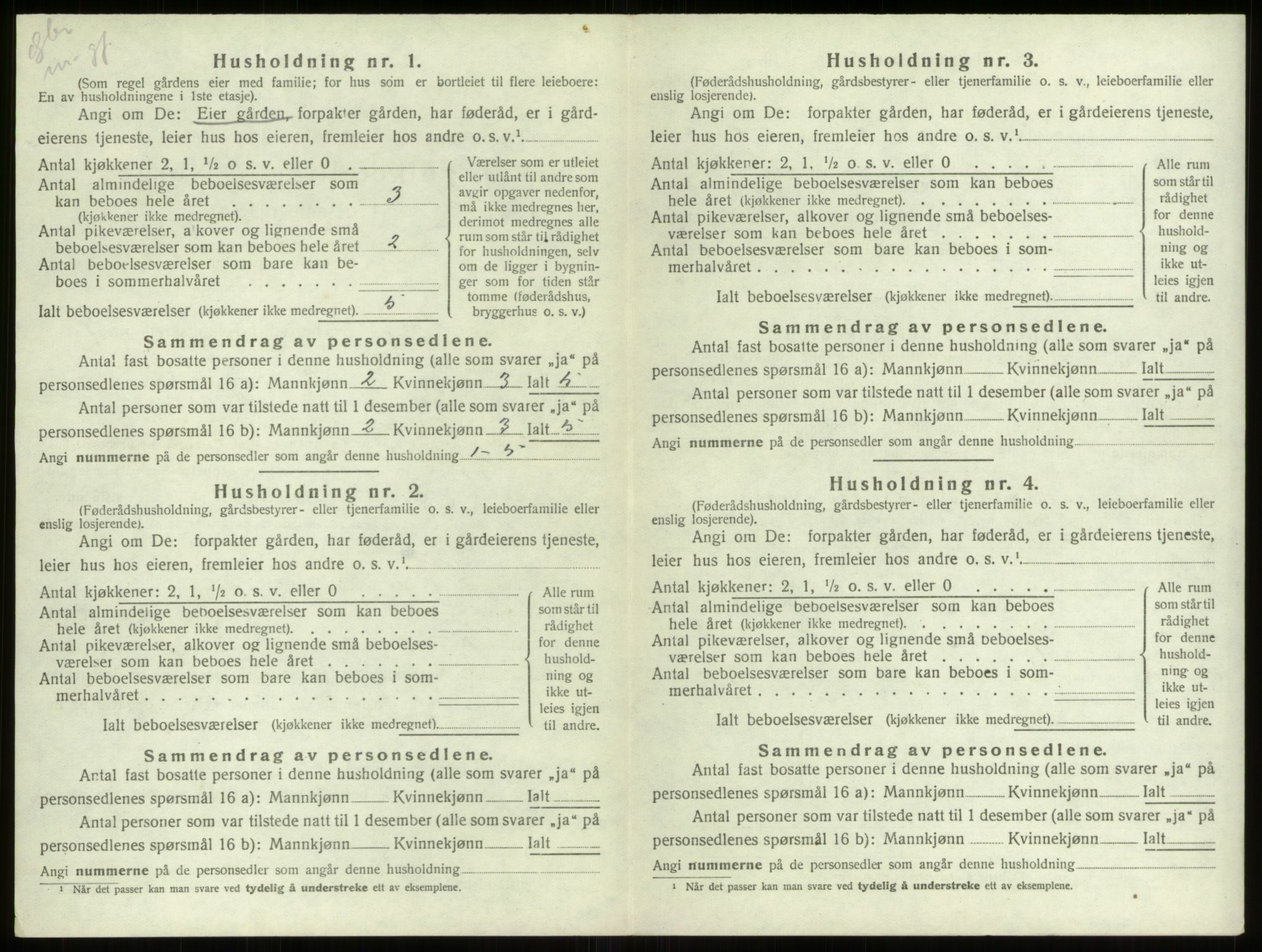 SAB, 1920 census for Stryn, 1920, p. 400