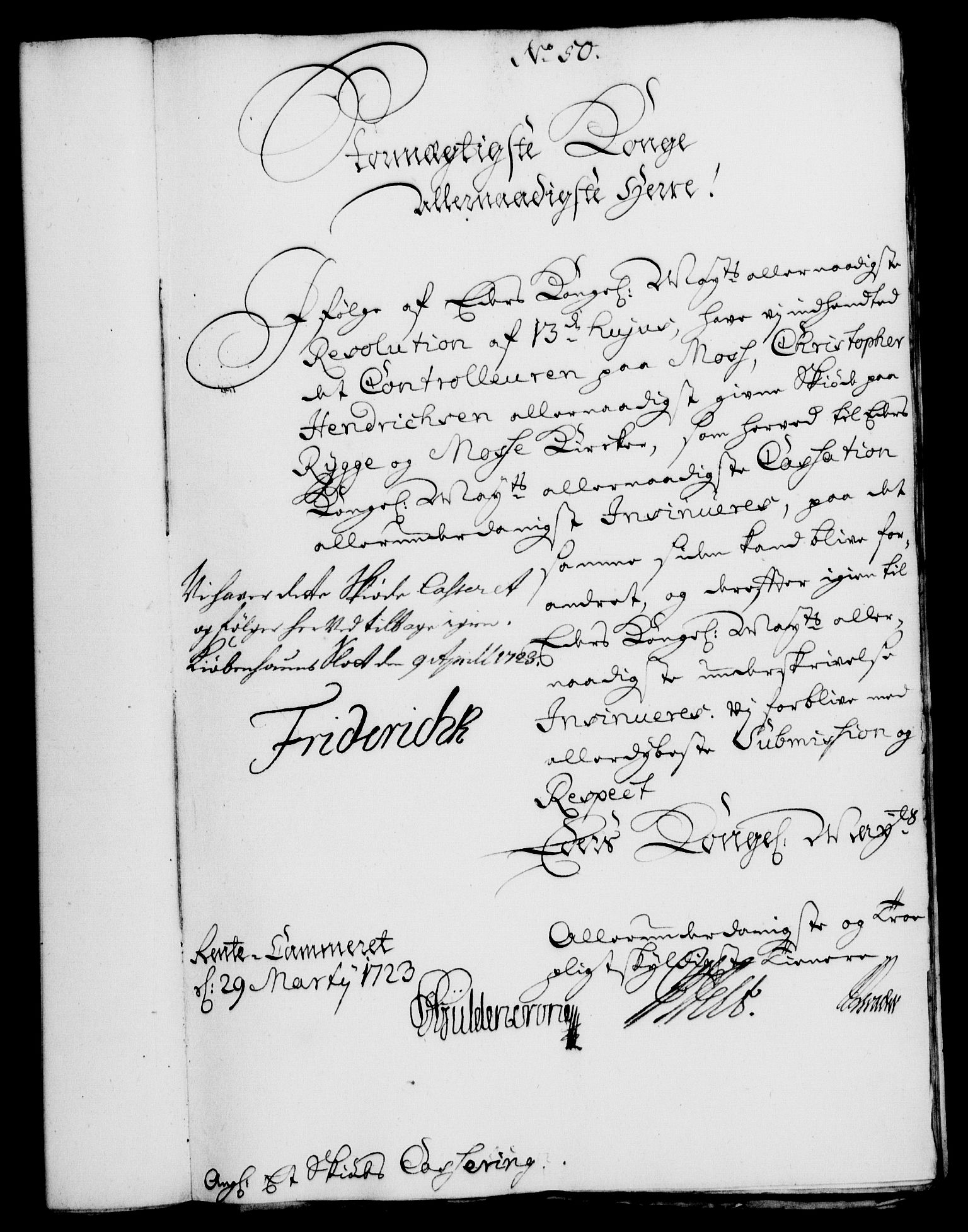 Rentekammeret, Kammerkanselliet, RA/EA-3111/G/Gf/Gfa/L0006: Norsk relasjons- og resolusjonsprotokoll (merket RK 52.6), 1723, p. 378