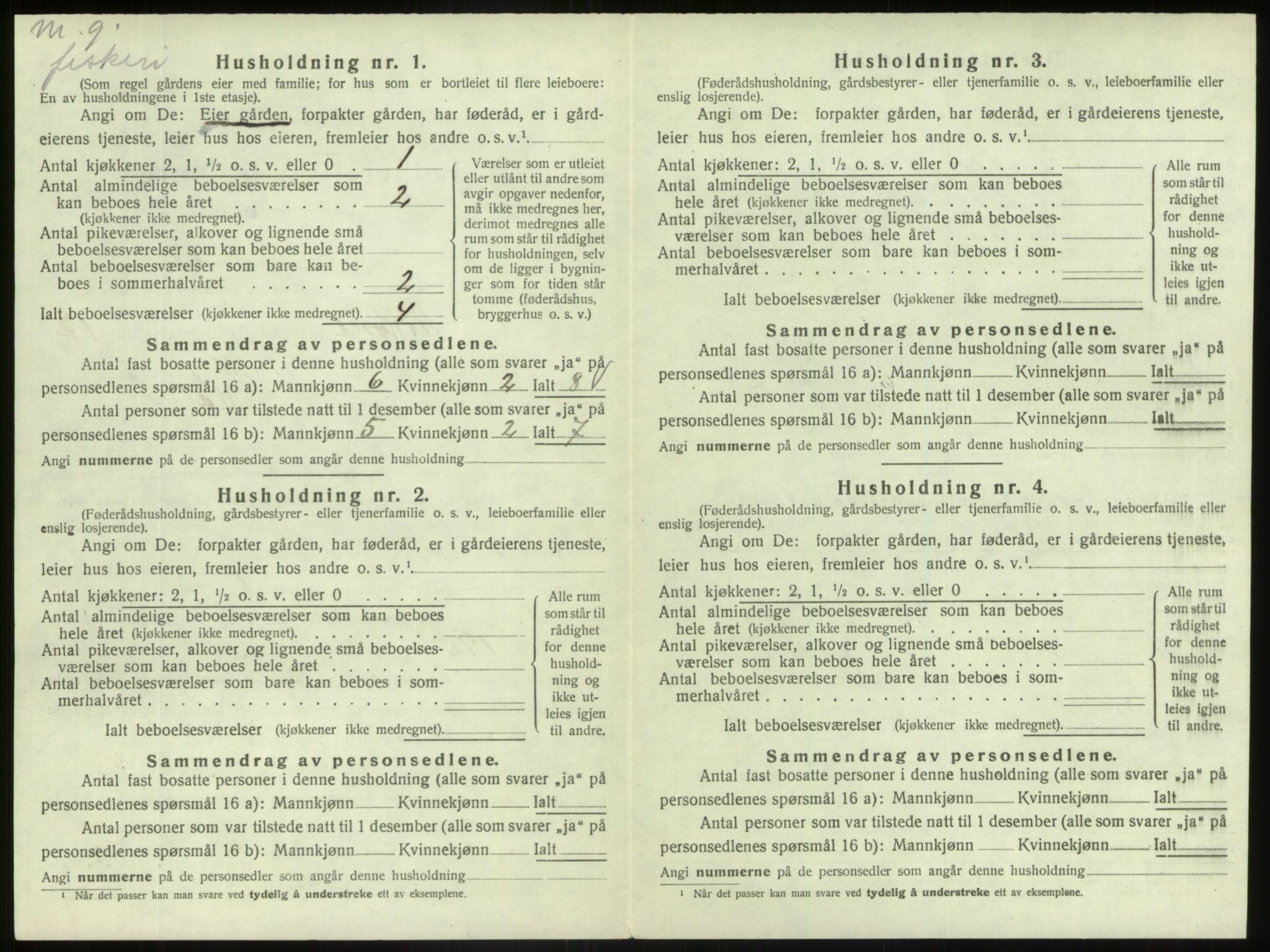 SAB, 1920 census for Askvoll, 1920, p. 961