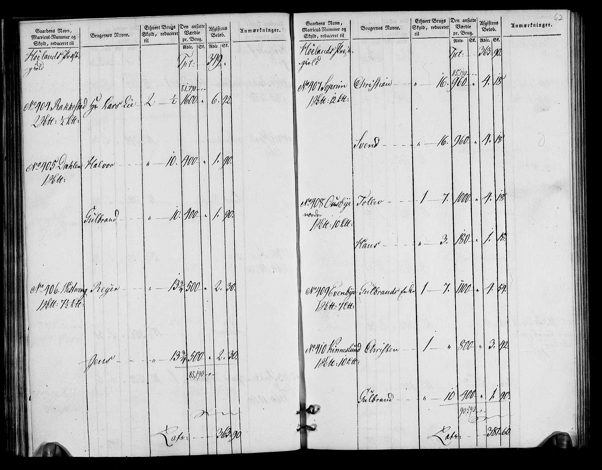 Rentekammeret inntil 1814, Realistisk ordnet avdeling, AV/RA-EA-4070/N/Ne/Nea/L0018: Nedre Romerike fogderi. Oppebørselsregister, 1803-1804, p. 64