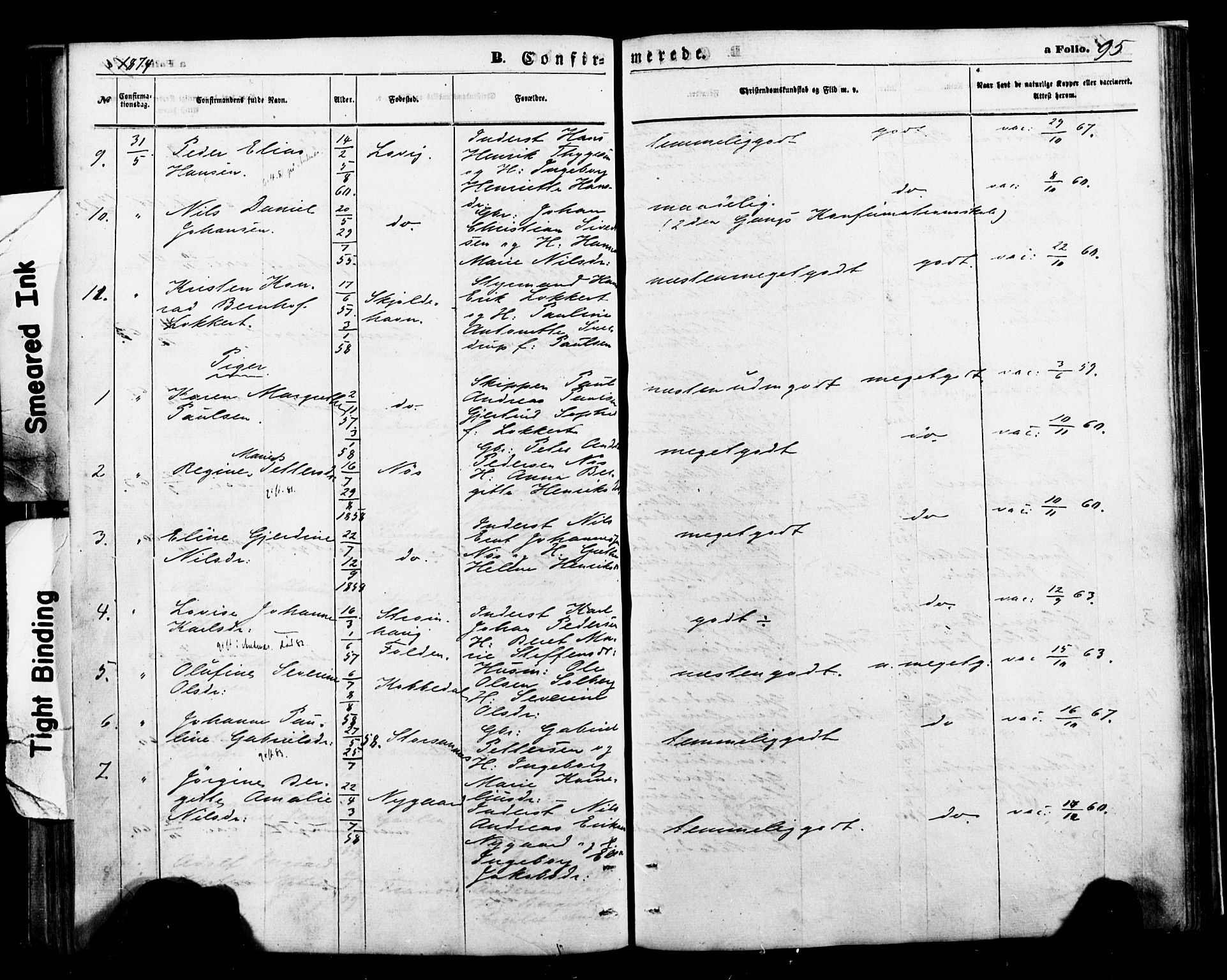 Ministerialprotokoller, klokkerbøker og fødselsregistre - Nordland, AV/SAT-A-1459/898/L1421: Parish register (official) no. 898A01, 1866-1886, p. 95