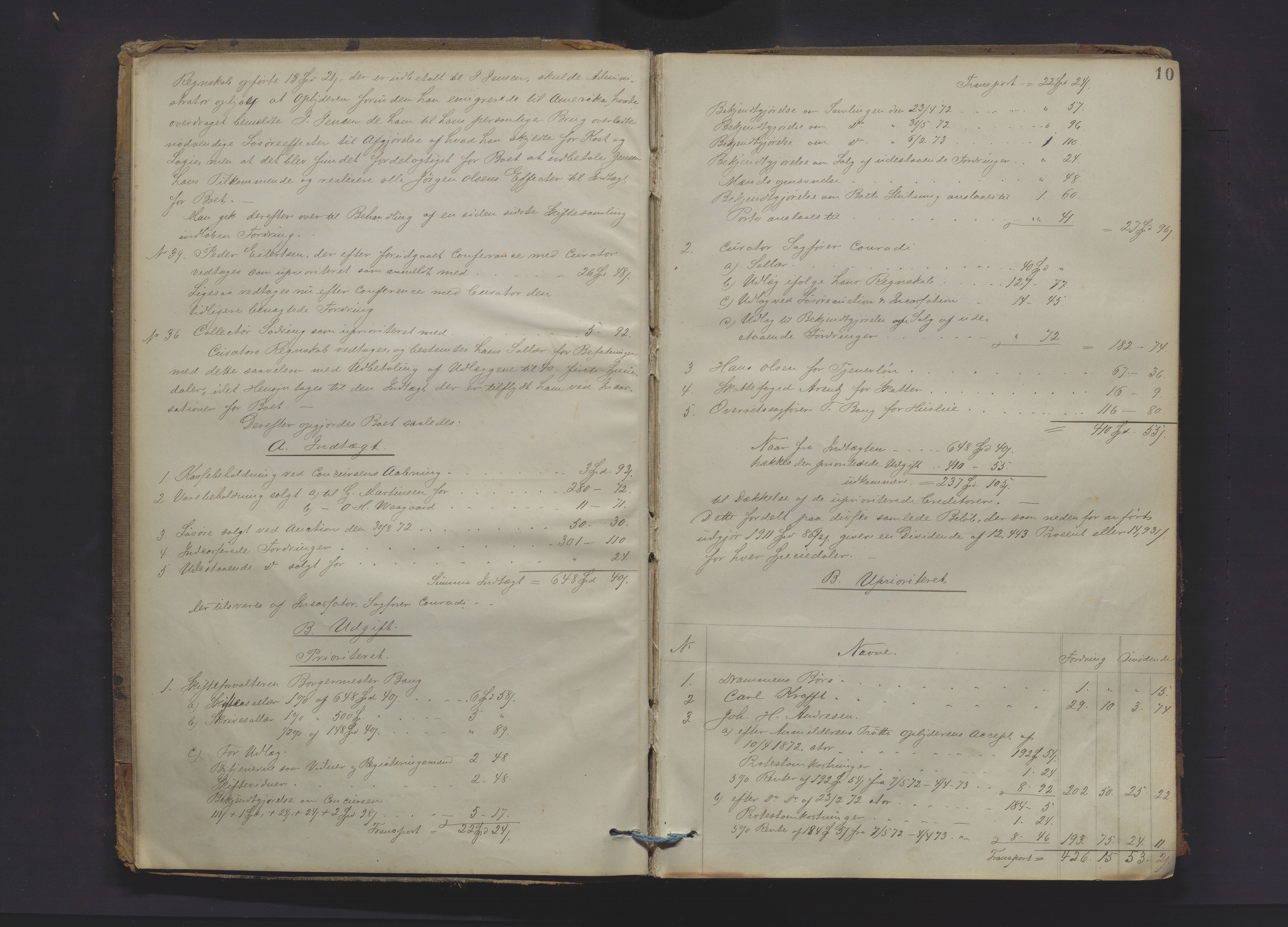 Drammen byfogd, AV/SAKO-A-222/H/Hb/Hbd/Hbda/L0003: Skifteutlodningsprotokoll., 1872-1878, p. 10