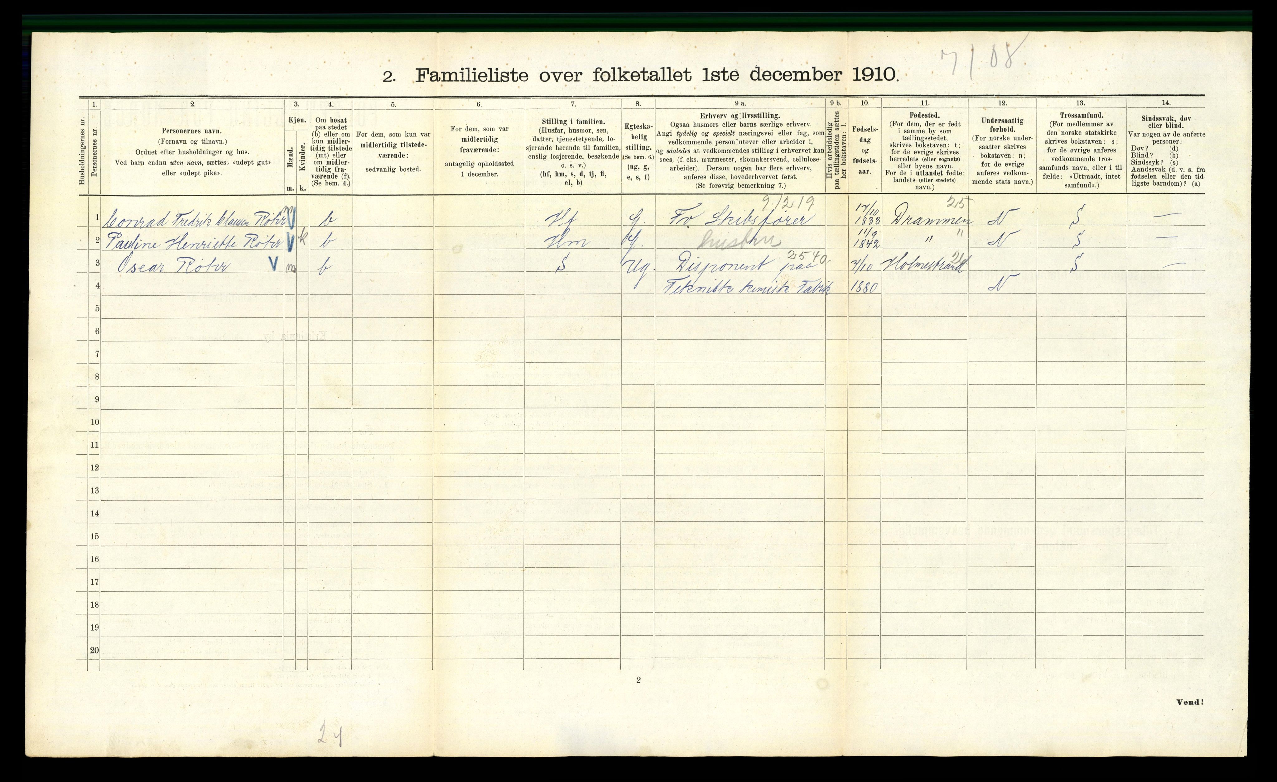 RA, 1910 census for Kristiania, 1910, p. 61254