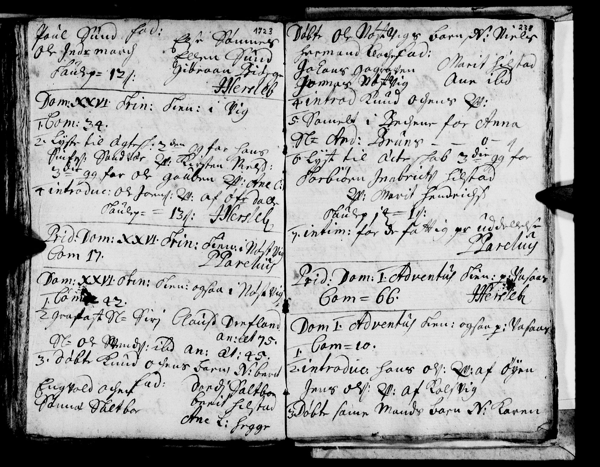 Ministerialprotokoller, klokkerbøker og fødselsregistre - Nordland, AV/SAT-A-1459/813/L0193: Parish register (official) no. 813A03, 1714-1724, p. 238