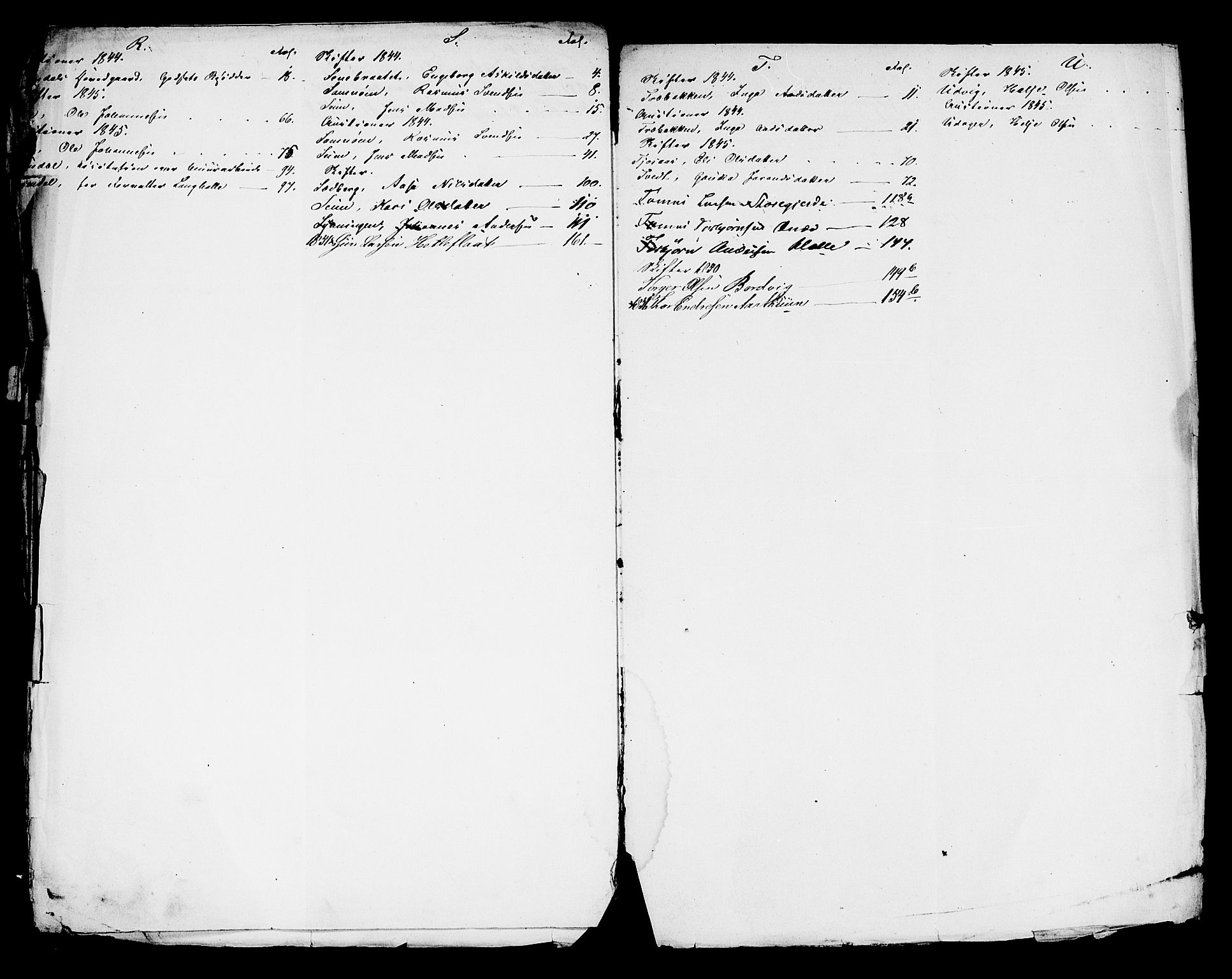 Hardanger og Voss sorenskriveri, SAB/A-2501/4/4A/4Aa/L0006: Skifterettsprotokoll for Rosendals gods, 1844-1852